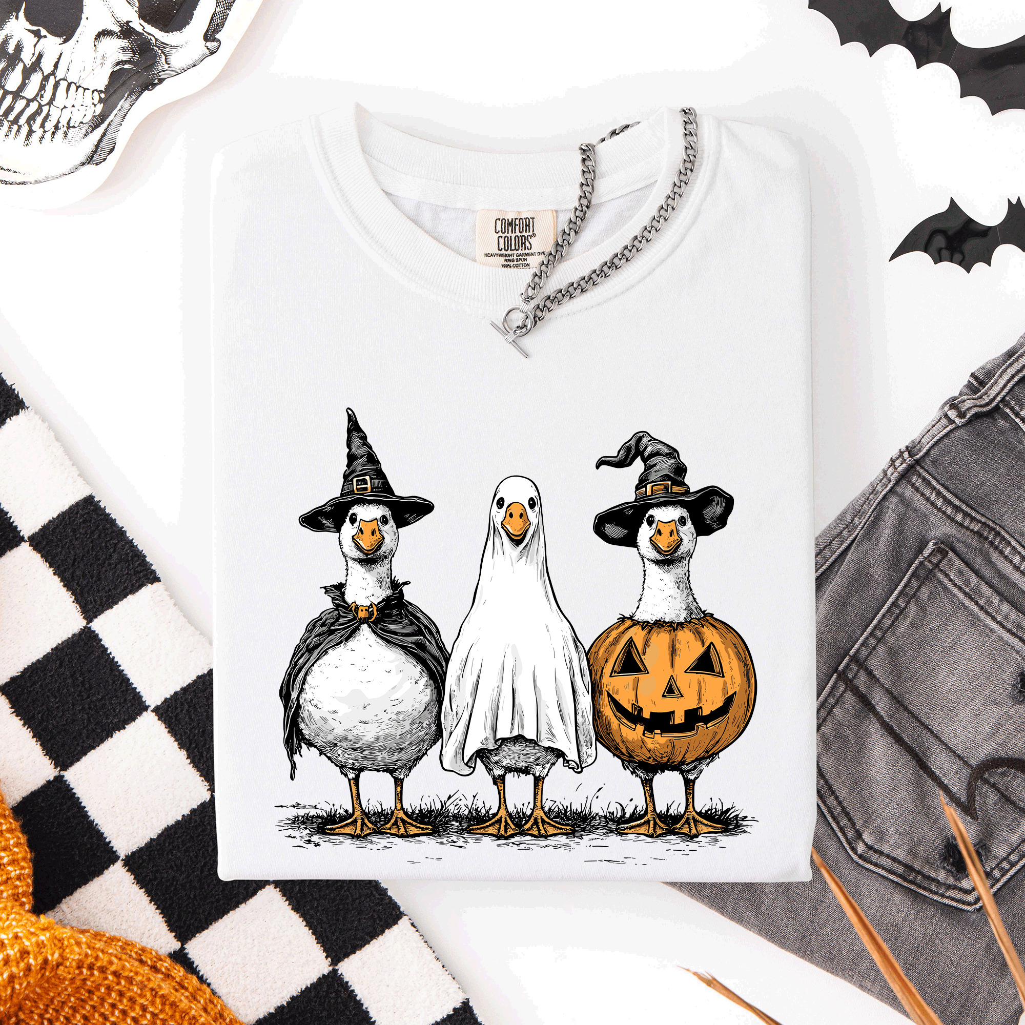 Cute Halloween Geese Spooky Season Parade Edition Limited Release Exclusive Comfort Colors Tee