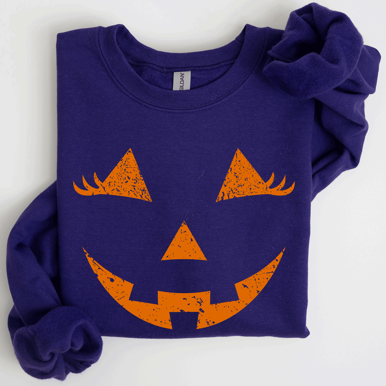 Cute Jack O Lantern Halloween Seasonal Limited Edition Cozy Pumpkin Face Sweatshirt
