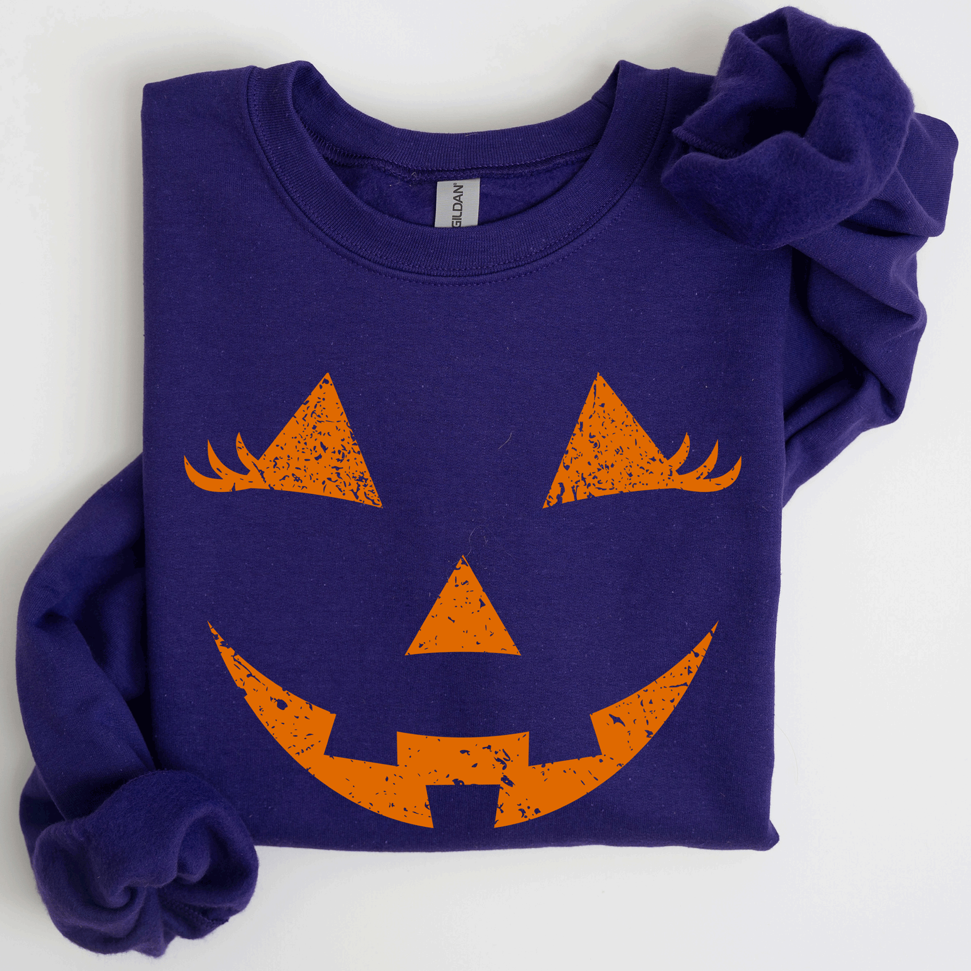 Cute Jack O Lantern Halloween Seasonal Limited Edition Cozy Pumpkin Face Sweatshirt