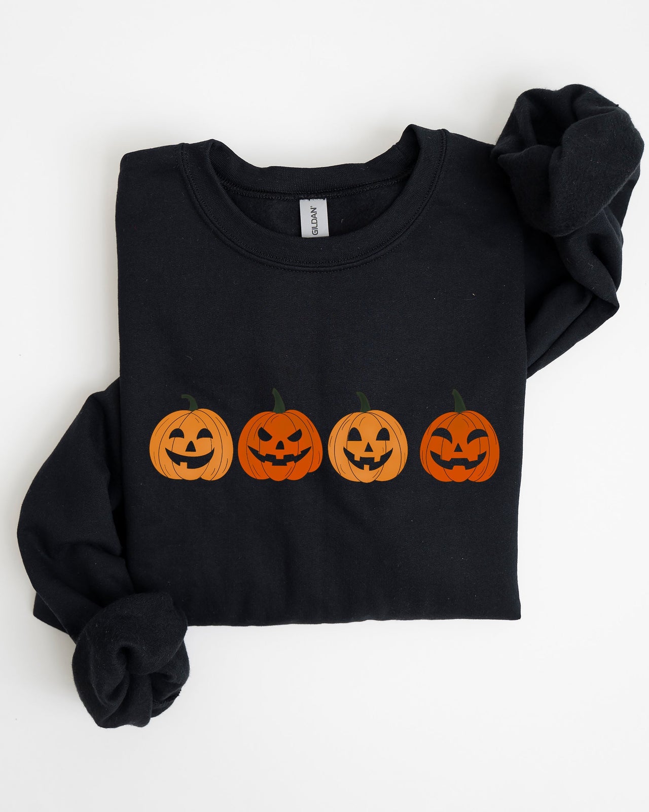 Cute Mini Pumpkins Jack-O-Lanterns Retro Halloween Fall Autumn Harvest Cozy Nostalgic Seasonal Sweatshirt