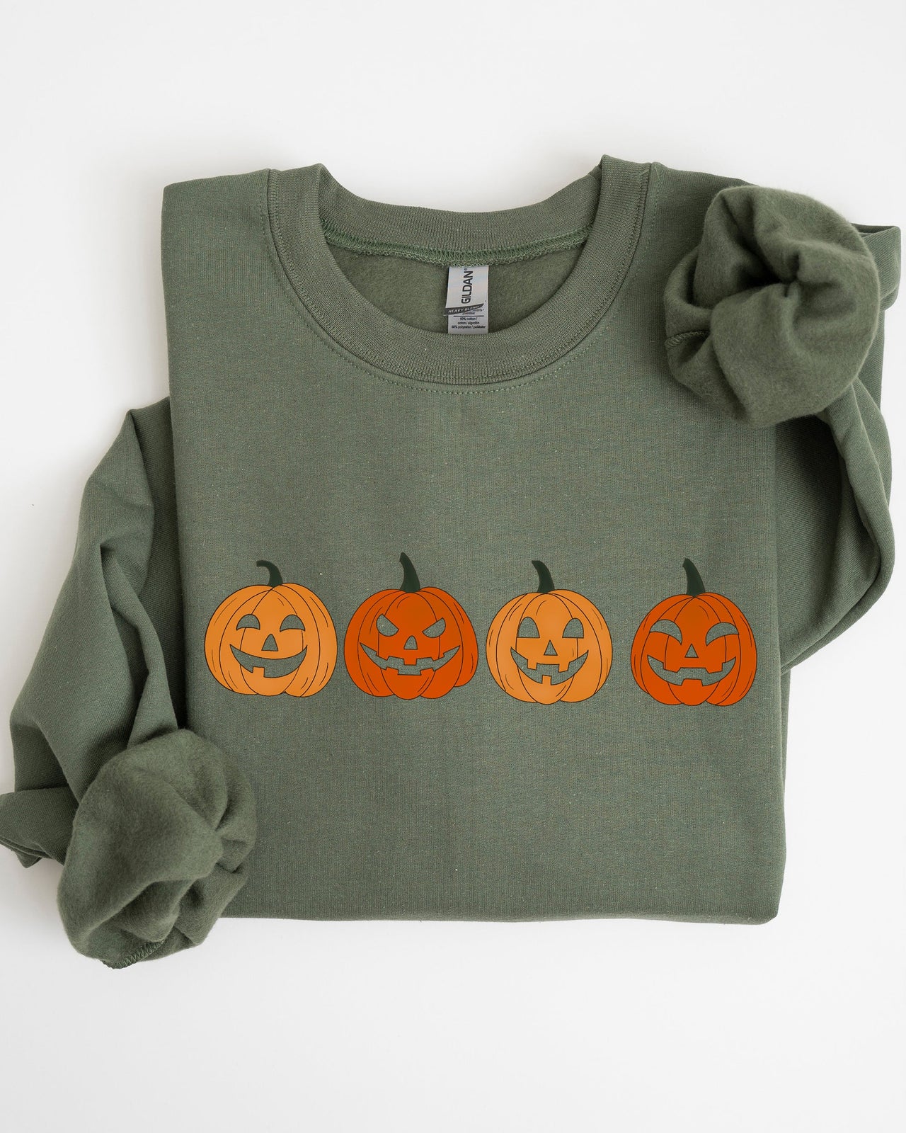 Cute Mini Pumpkins Jack-O-Lanterns Retro Halloween Fall Autumn Harvest Cozy Nostalgic Seasonal Sweatshirt
