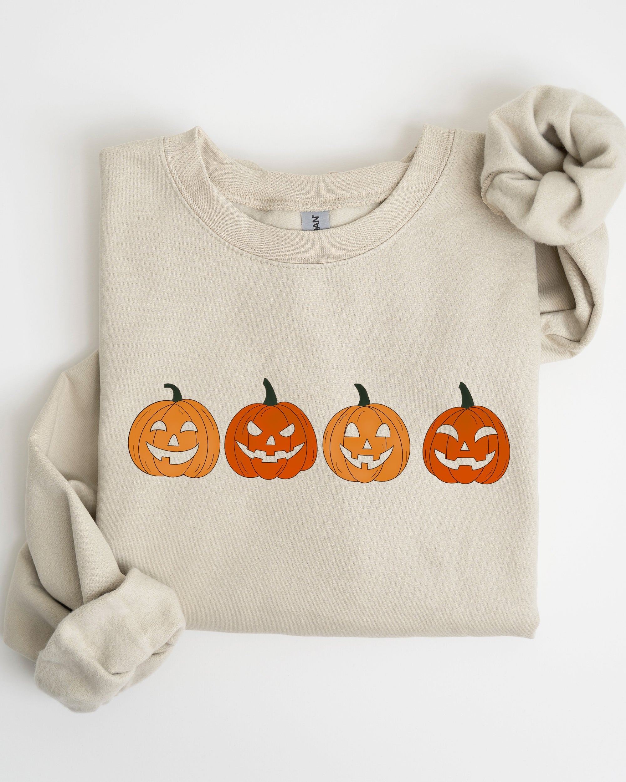 Cute Mini Pumpkins Jack-O-Lanterns Retro Halloween Fall Autumn Harvest Cozy Nostalgic Seasonal Sweatshirt