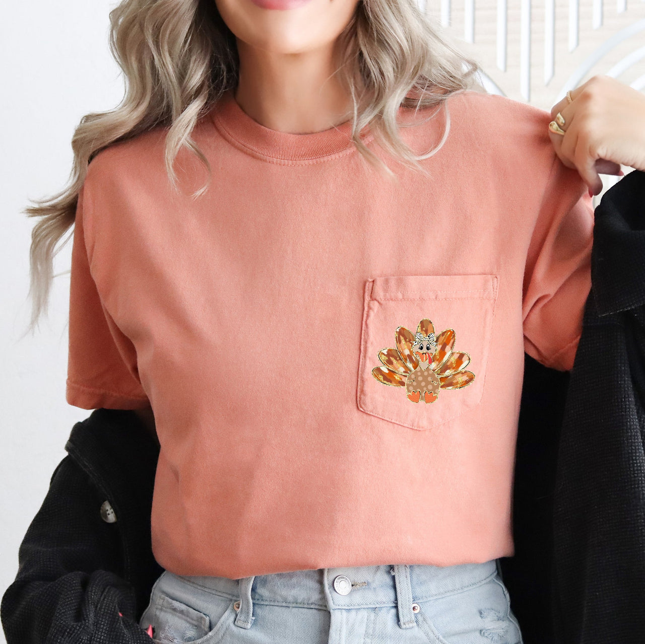 Cute Thanksgiving Turkey Comfort Colors Tee