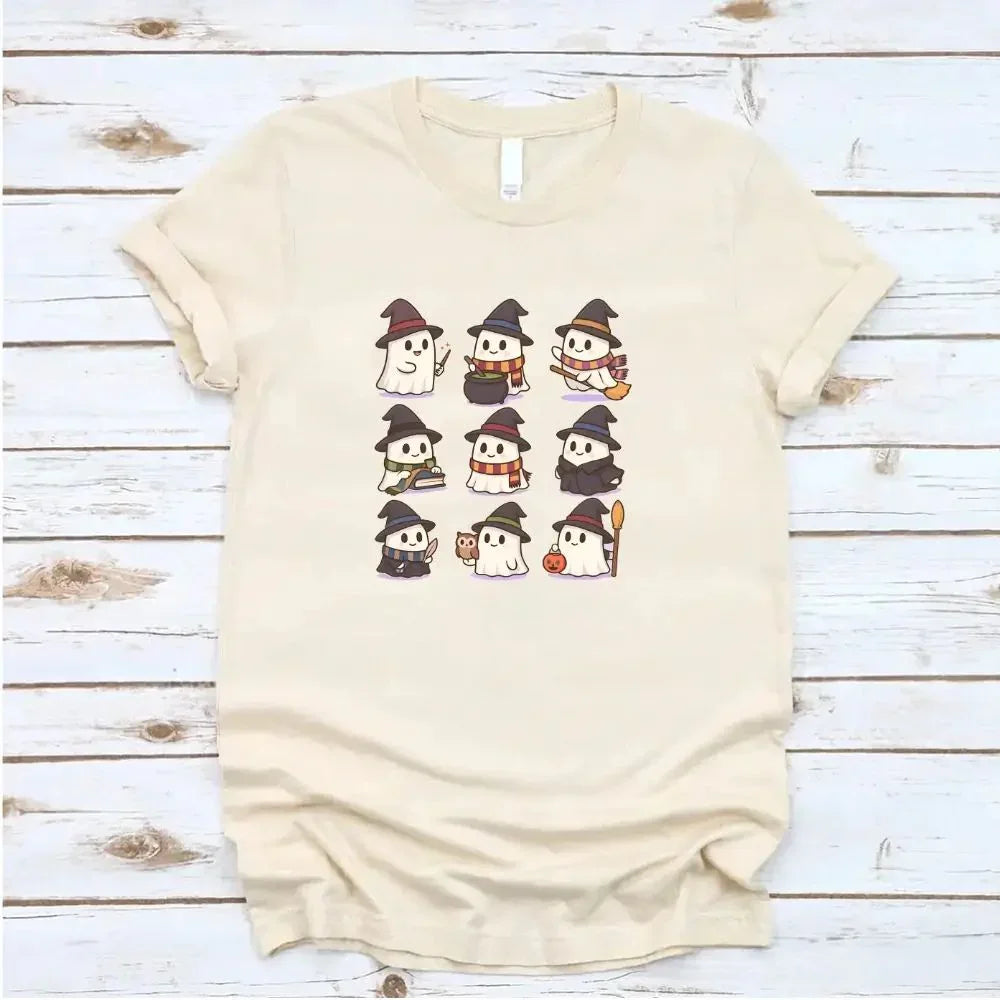 Cute Witch Ghosts Halloween Shirt – Kawaii Spooky Tee