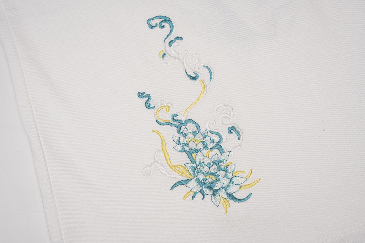 ET517 Blue Kirin Embroidered Tee