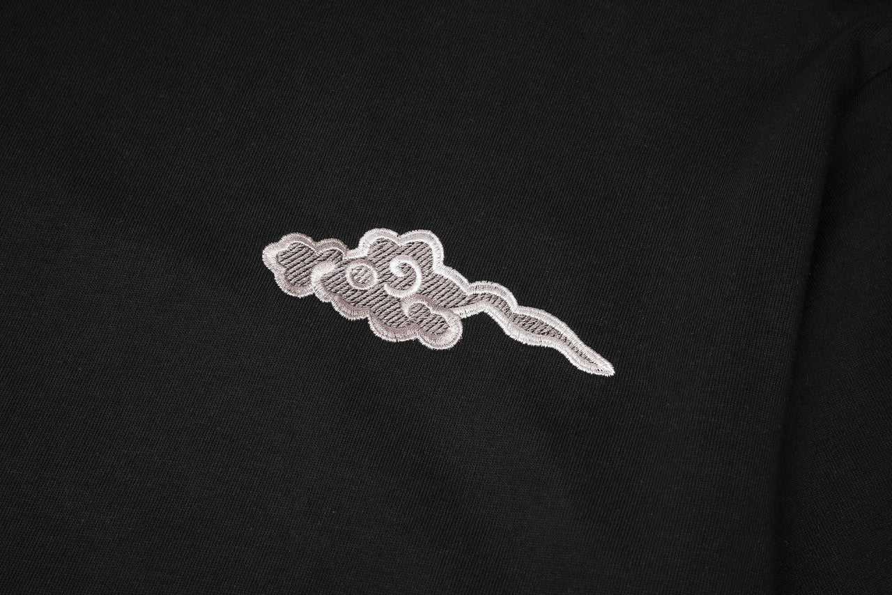 ET521 Grey Dragon Embroidered Tee