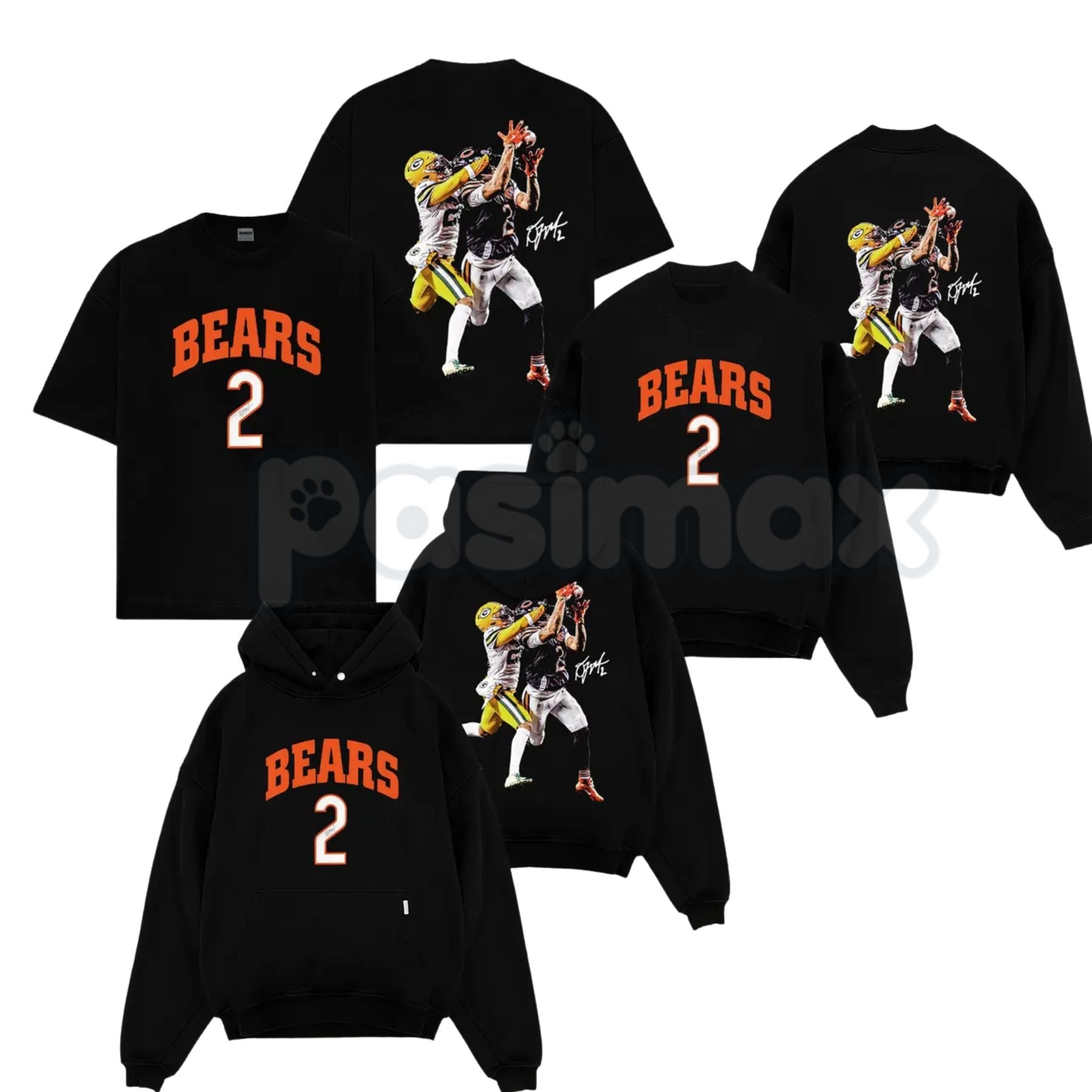 Da Bears Fit – DJ Moore 2 'Catch' Game Day Cotton Hoodie, Soft & Comfortable Sweatshirt and T-Shirt