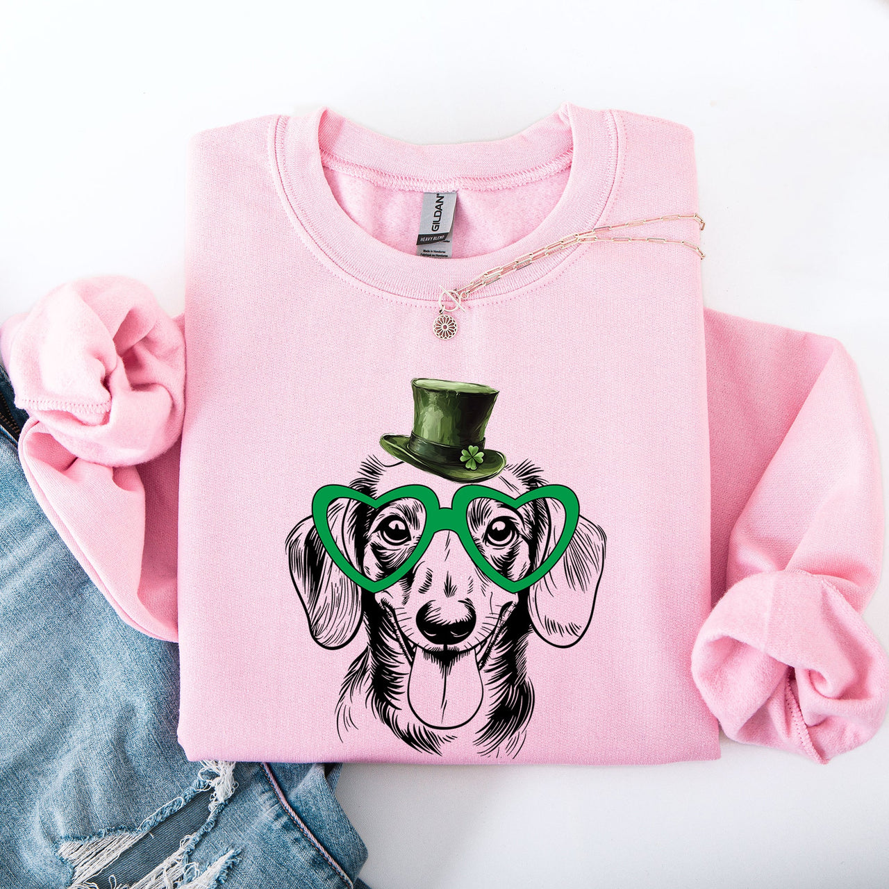 Dachshund Festive St Patrick's Day Lucky Irish Celebration Limited Edition Cozy Sweatshirt