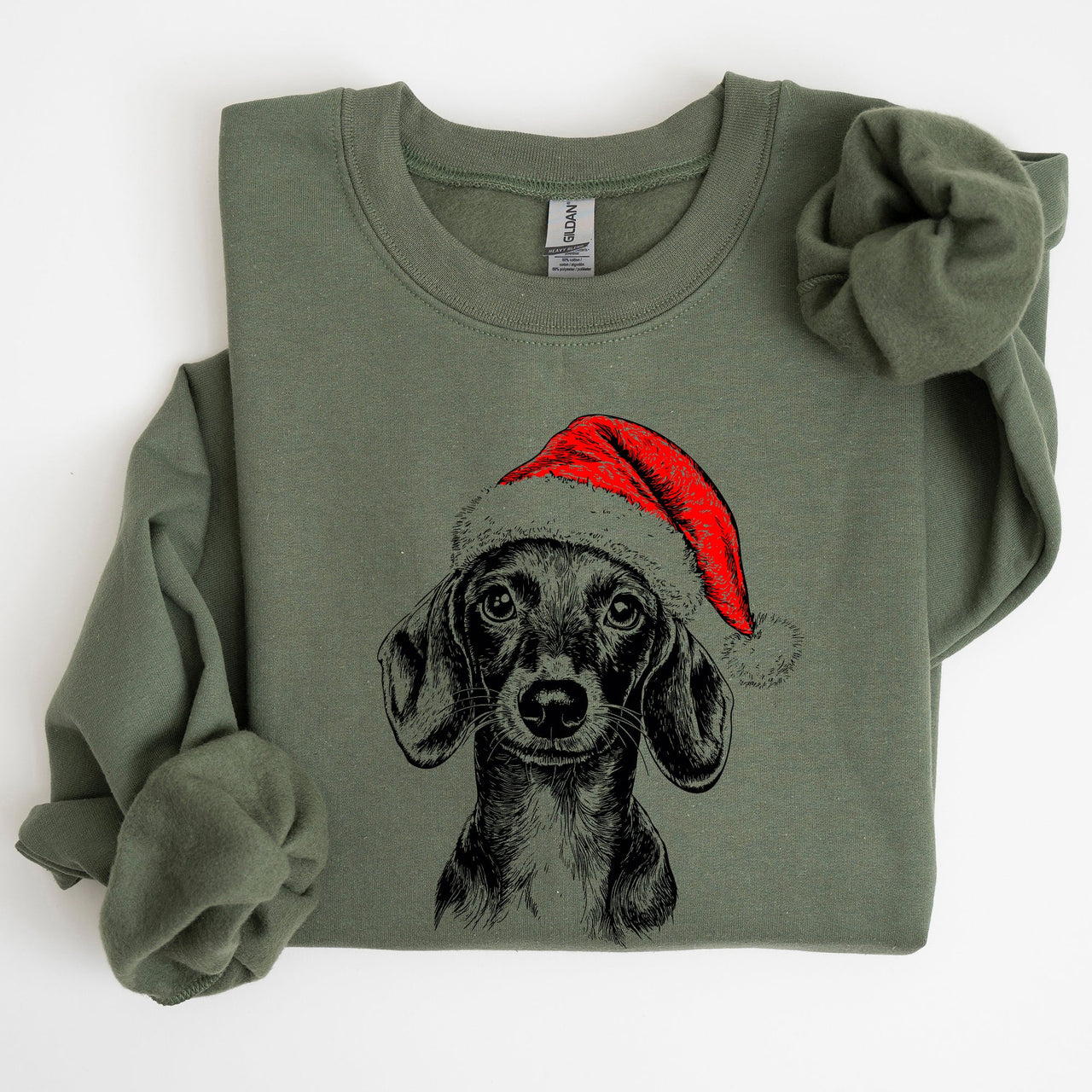 Dachshund Santa Claus Christmas Dog Lover Seasonal Festive Cozy Furry Friend Sweatshirt