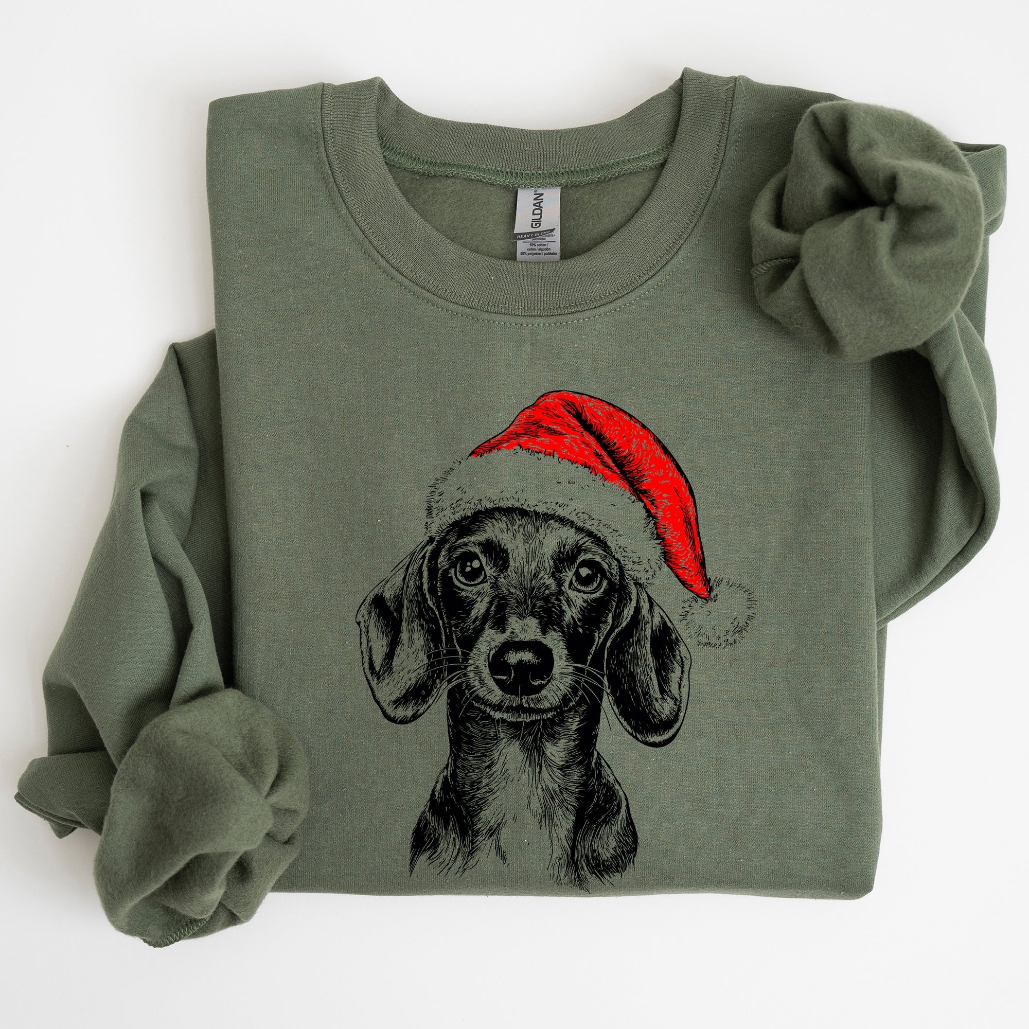 Dachshund Santa Claus Christmas Dog Lover Seasonal Festive Cozy Furry Friend Sweatshirt