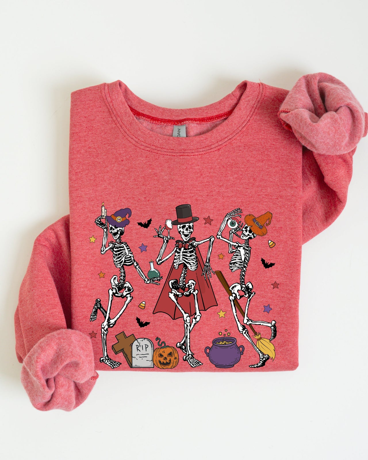 Dancing Skeleton Halloween Party Trick Or Treat Cute Fun Spooky Vibe Collective Sweatshirt