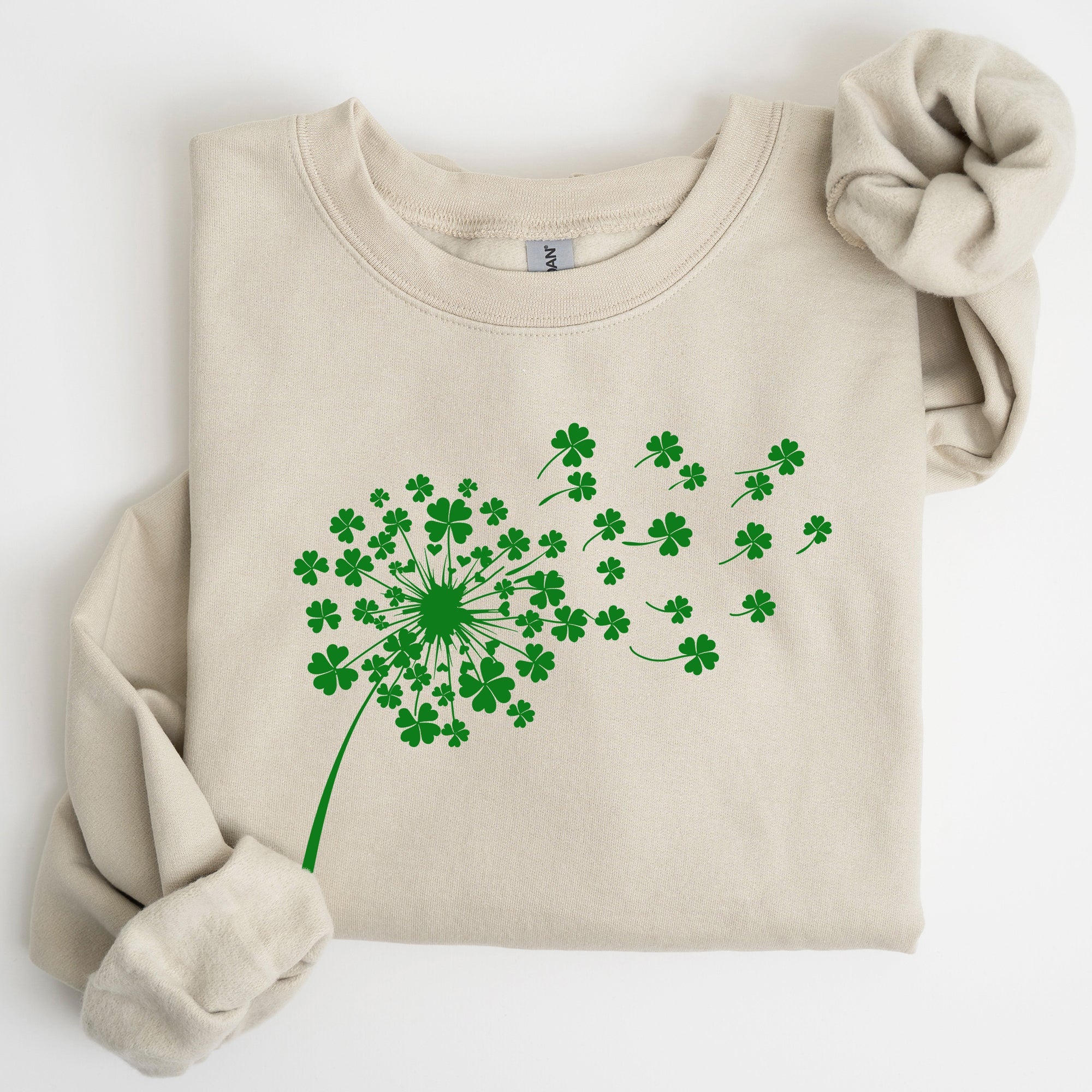 Dandelion, St Patrick's Day, Shamrocks Garden Edition Plush Cozy All-Season Comfort Sweatshirt