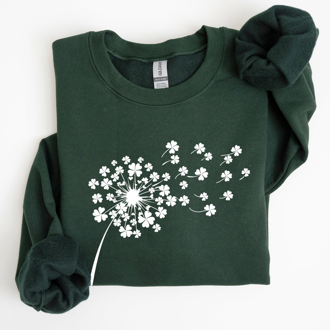 Dandelion, St Patrick's Day, Shamrocks Garden Edition Plush Cozy All-Season Comfort Sweatshirt