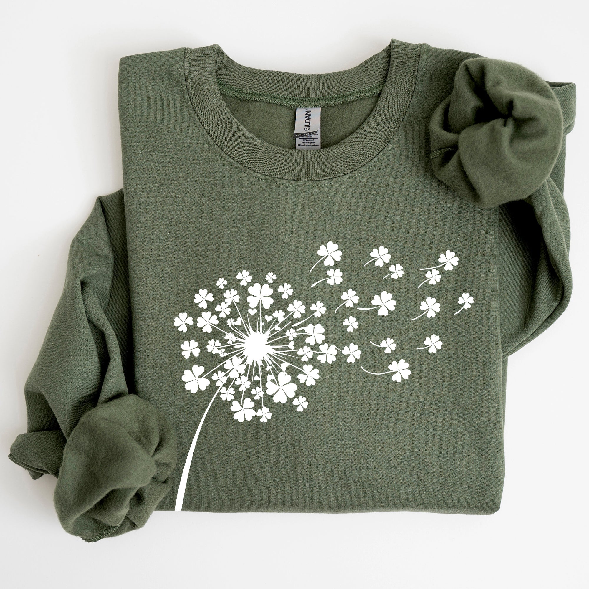 Dandelion, St Patrick's Day, Shamrocks Garden Edition Plush Cozy All-Season Comfort Sweatshirt