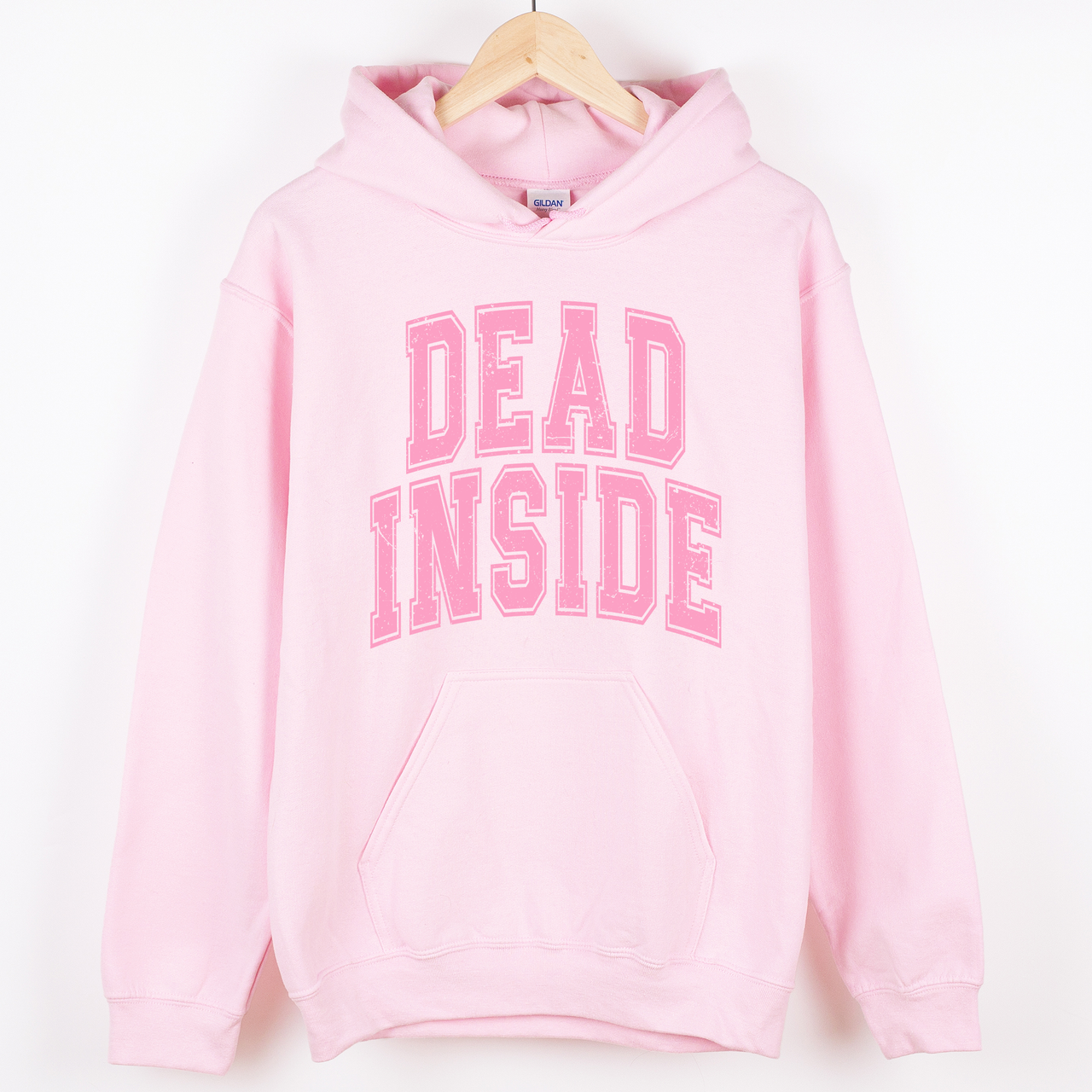 Dead Inside Mood Halloween Vibes Jack O Lantern Ghost Motif Retro Halloween Charm Cozy Fleece Hoodie