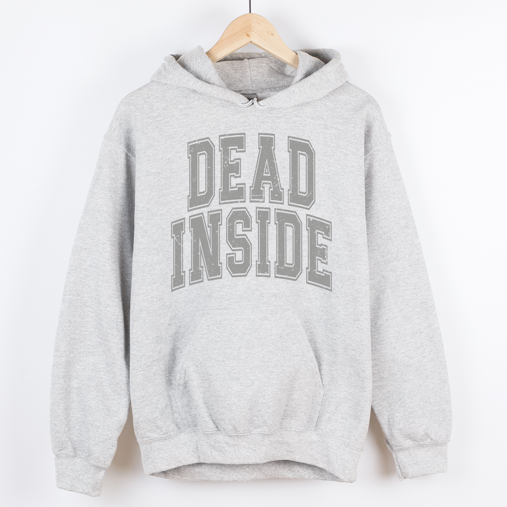 Dead Inside Mood Halloween Vibes Jack O Lantern Ghost Motif Retro Halloween Charm Cozy Fleece Hoodie