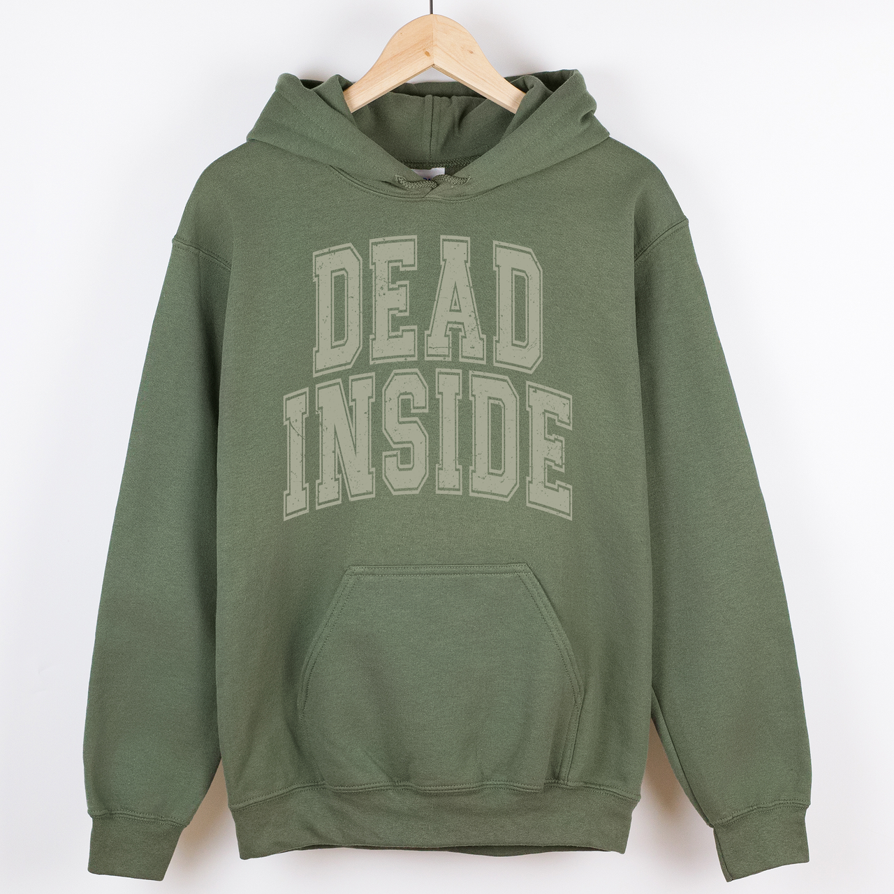 Dead Inside Mood Halloween Vibes Jack O Lantern Ghost Motif Retro Halloween Charm Cozy Fleece Hoodie