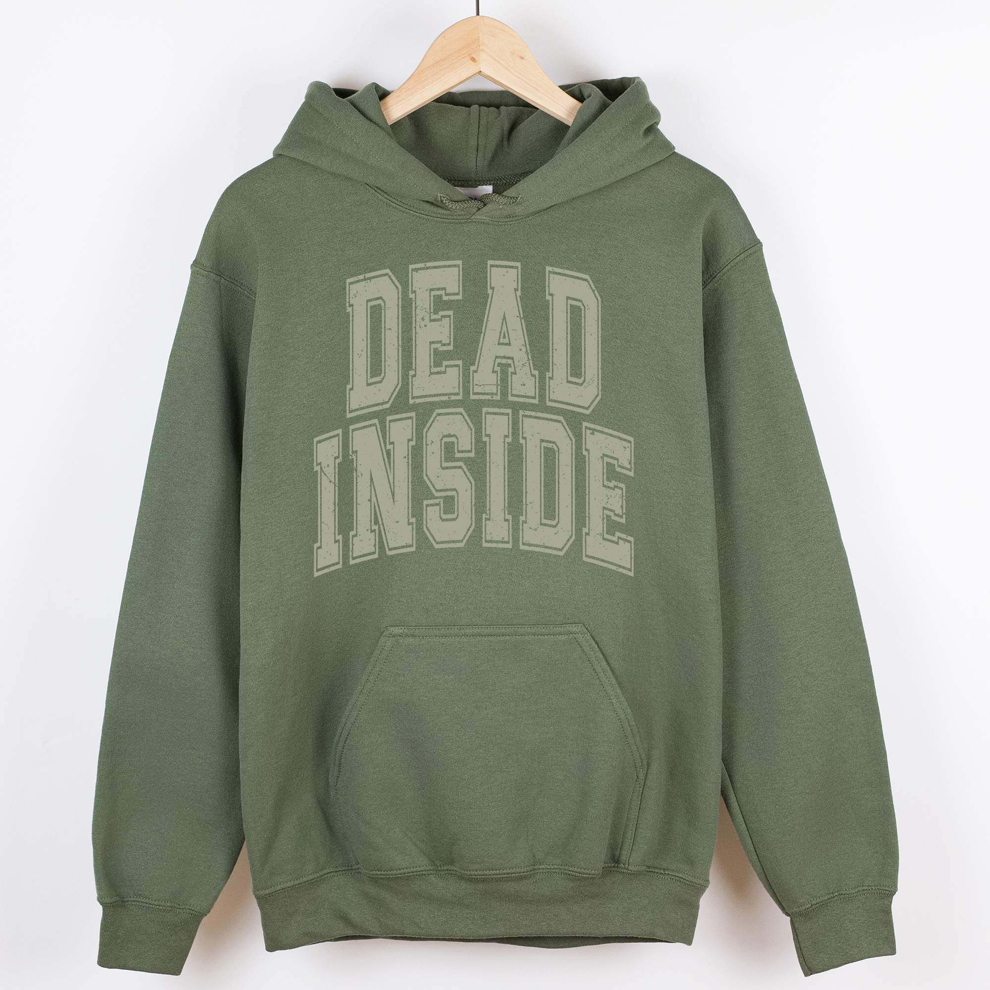 Dead Inside Mood Halloween Vibes Jack O Lantern Ghost Motif Retro Halloween Charm Cozy Fleece Hoodie