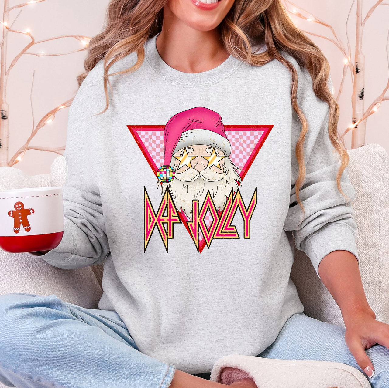 Def Jolly Santa Retro Christmas Cheery Nostalgic Holiday Pun Limited Edition Sweatshirt