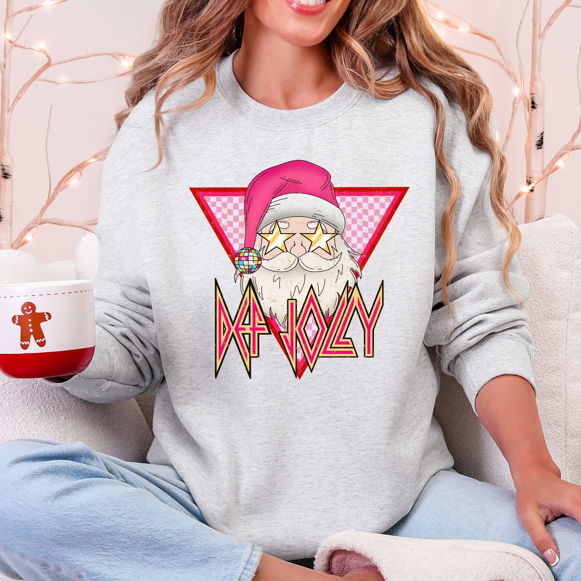 Def Jolly Santa Retro Christmas Cheery Nostalgic Holiday Pun Limited Edition Sweatshirt