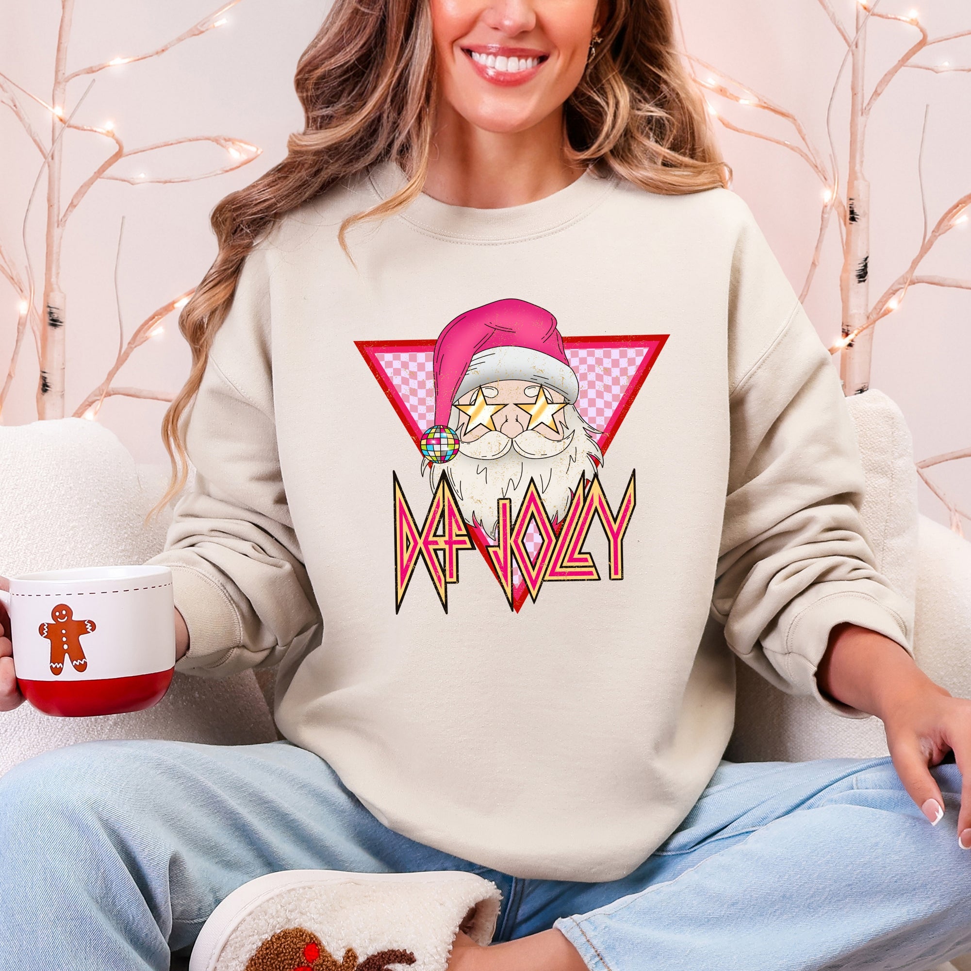 Def Jolly Santa Retro Christmas Cheery Nostalgic Holiday Pun Limited Edition Sweatshirt