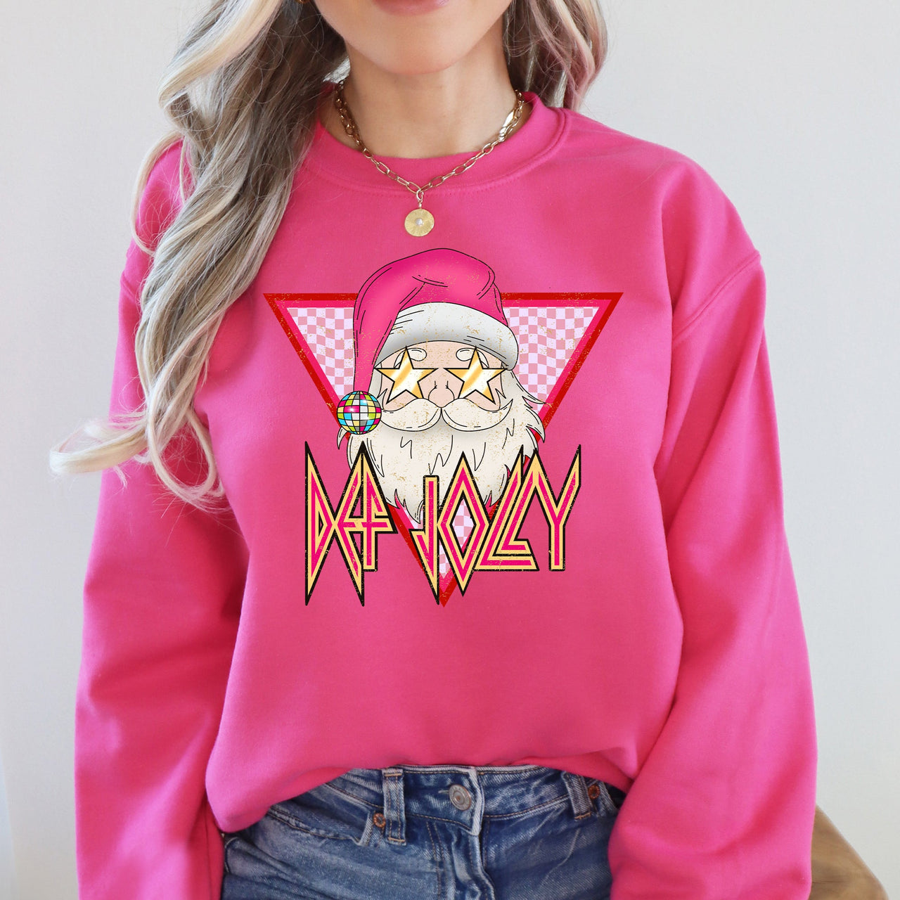 Def Jolly Santa Retro Christmas Cheery Nostalgic Holiday Pun Limited Edition Sweatshirt