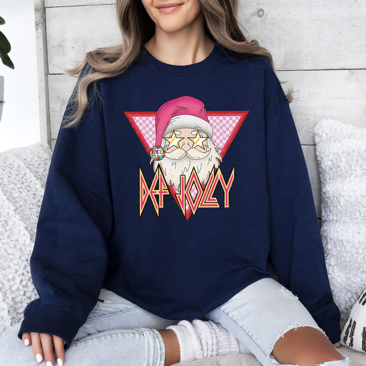Def Jolly Santa Retro Christmas Cheery Nostalgic Holiday Pun Limited Edition Sweatshirt