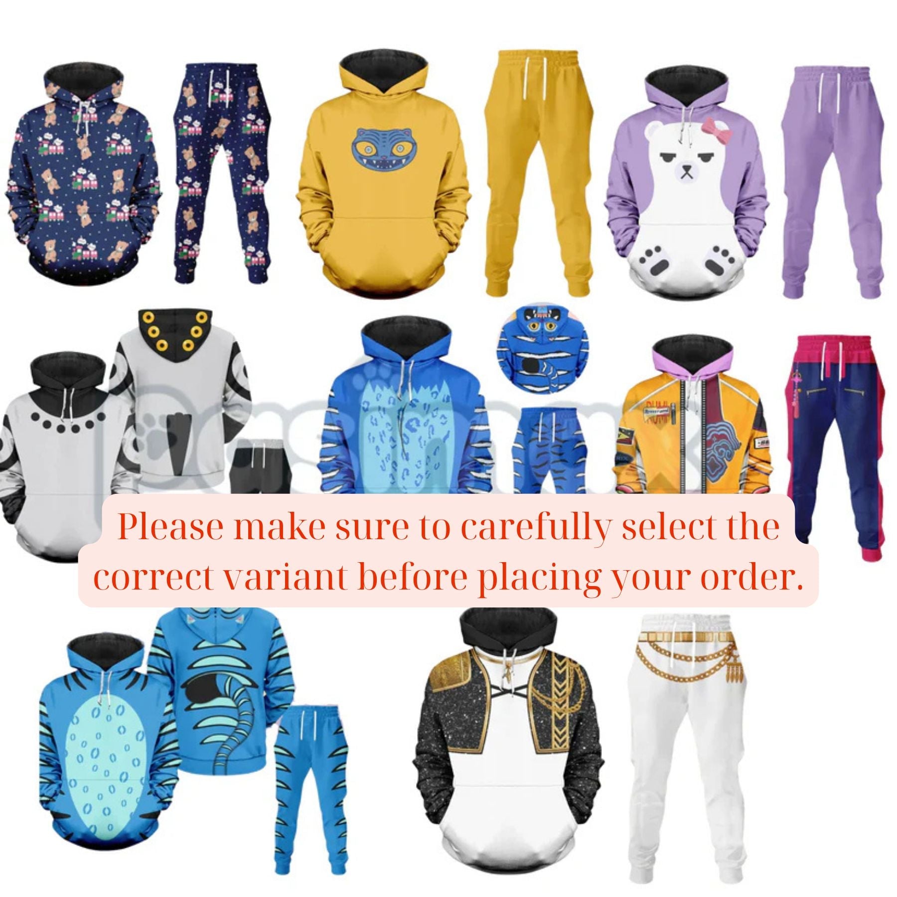 Derpy Tiger K-pop Demon Hunter Hoodie & Joggers Set – Huntrix Cosplay Outfits
