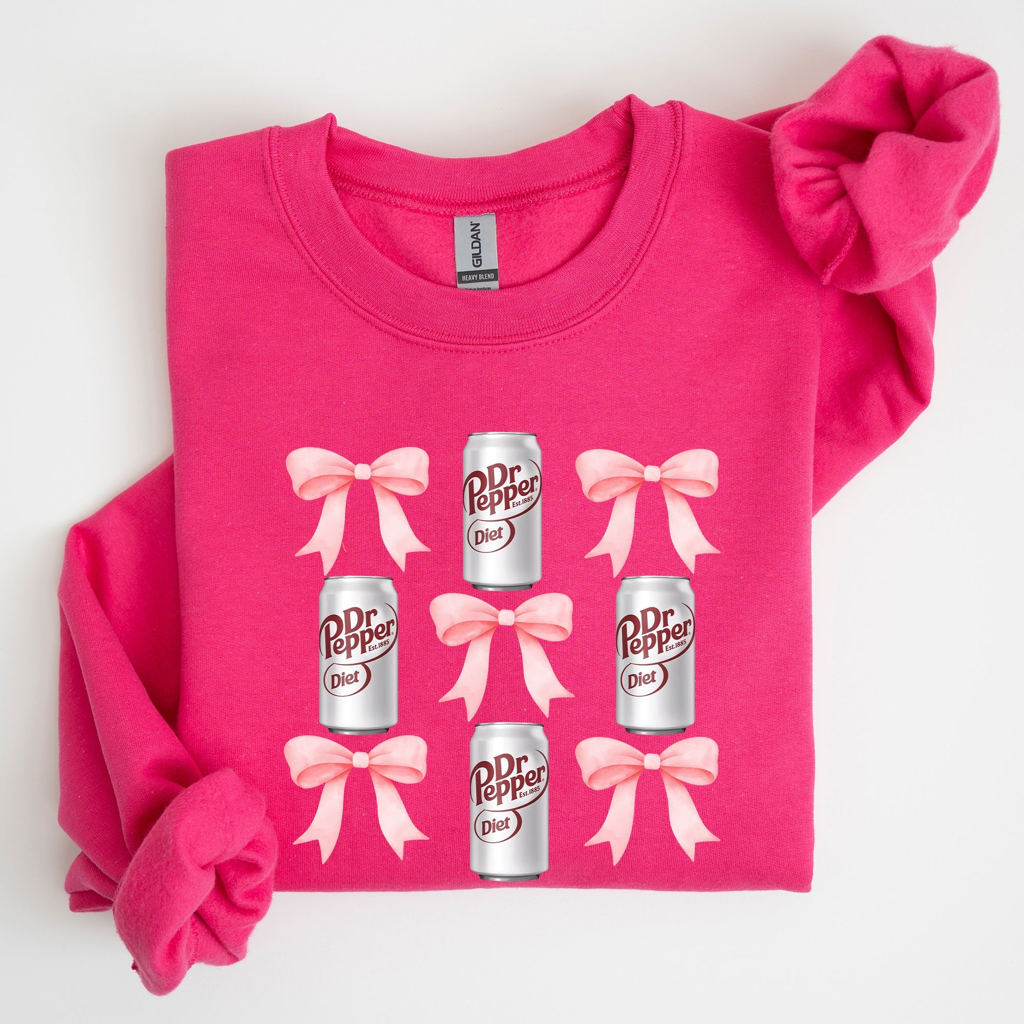 Diet Dr Pepper Soft Drink Coquette Preppy Soda Pop Bows Lifestyle Edition Sweatshirt