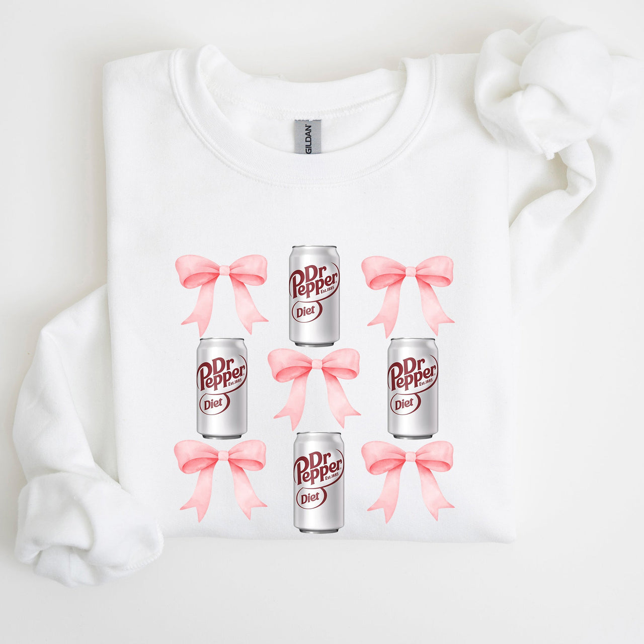 Diet Dr Pepper Soft Drink Coquette Preppy Soda Pop Bows Lifestyle Edition Sweatshirt