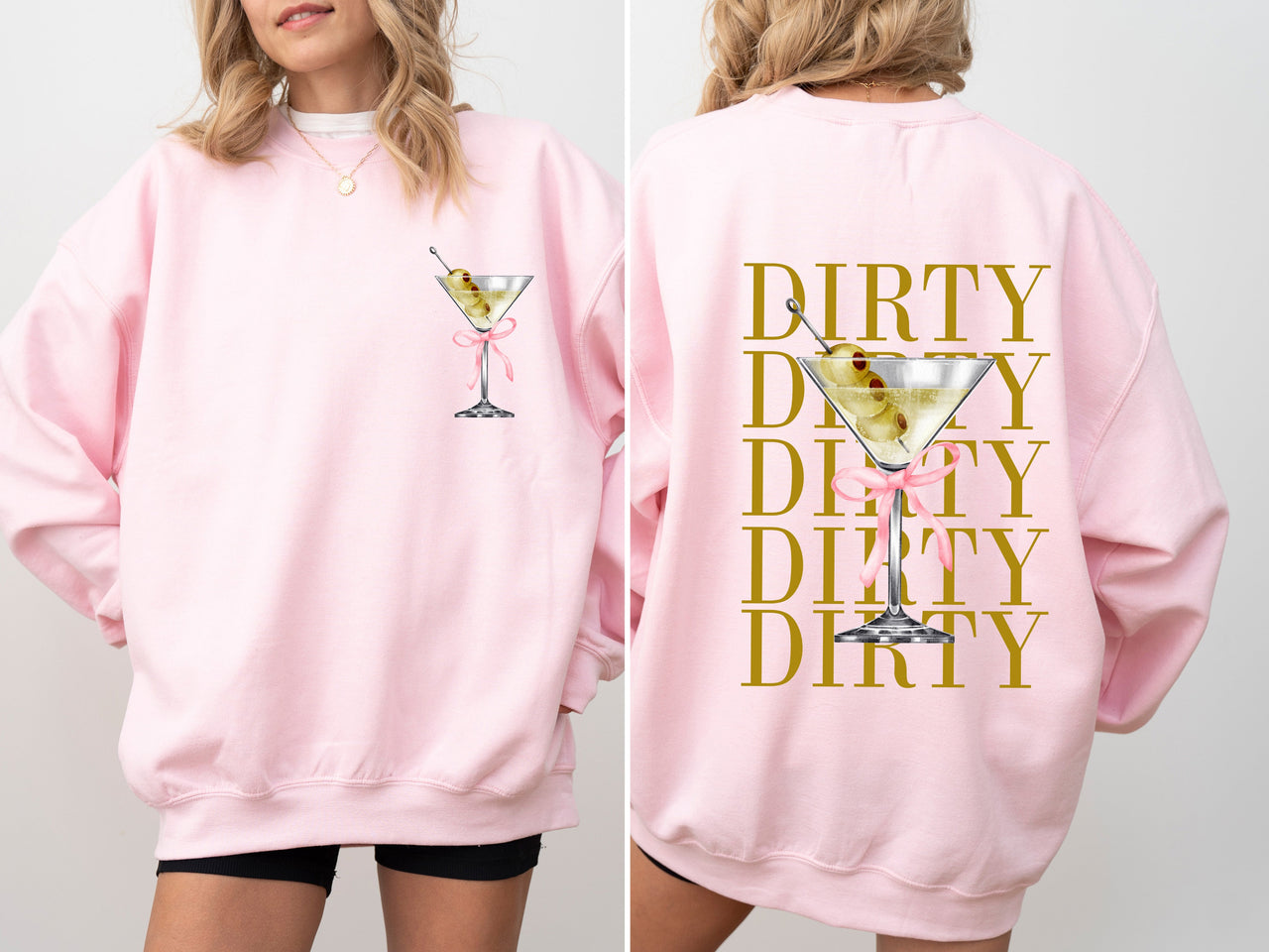 Dirty Martini Olives Filthy Drink Alcohol Gin Vodka Cocktail Lover Graphic Sweatshirt