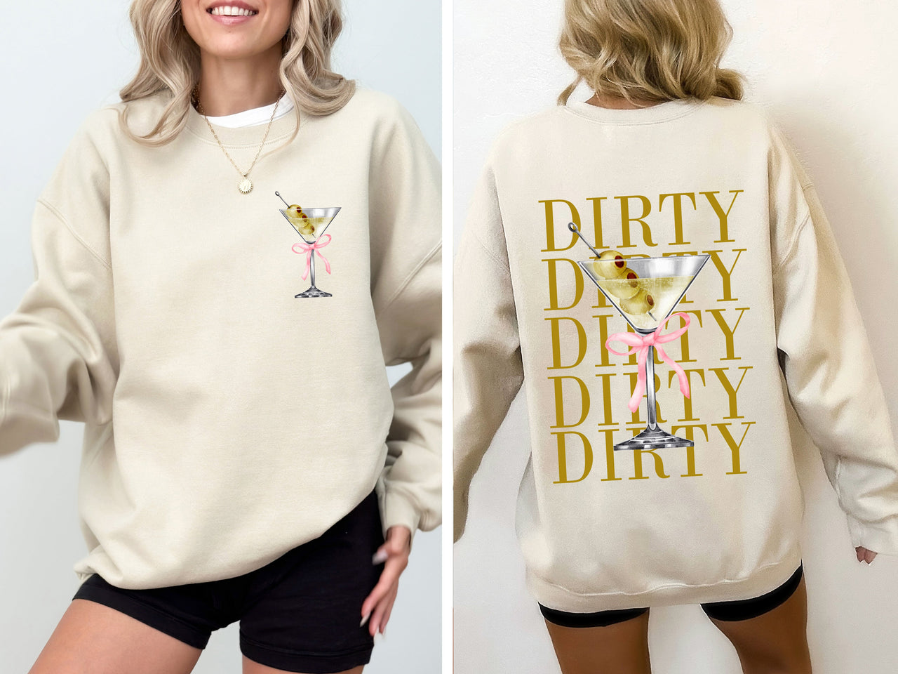 Dirty Martini Olives Filthy Drink Alcohol Gin Vodka Cocktail Lover Graphic Sweatshirt