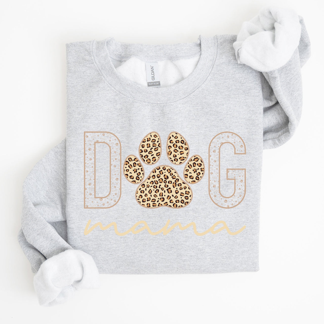 Dog Mama Leopard Print Cozy Comfort Fit Ultra Soft Cotton Blend Premium Sweatshirt