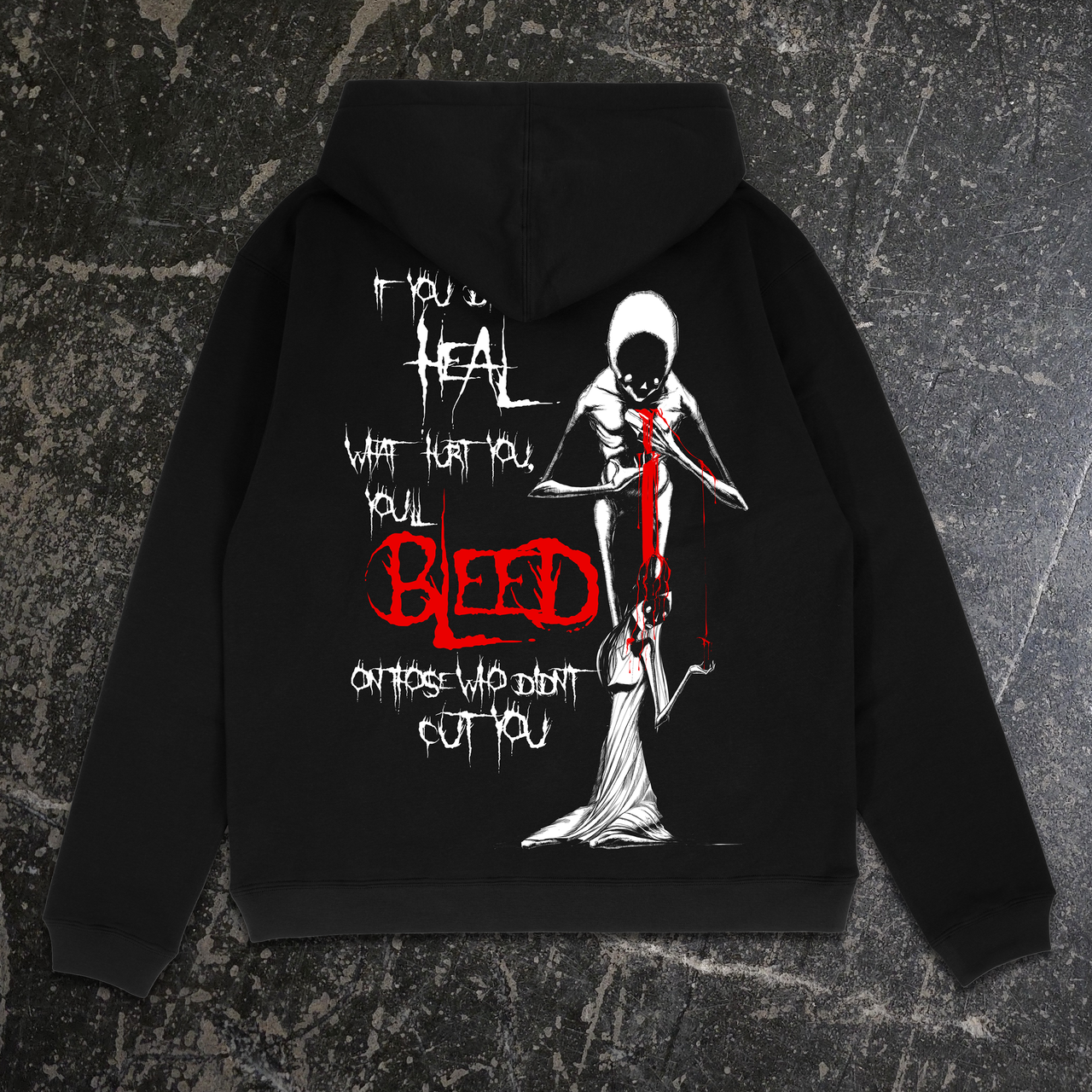 Don't Heal Pullover Hoodie Black
