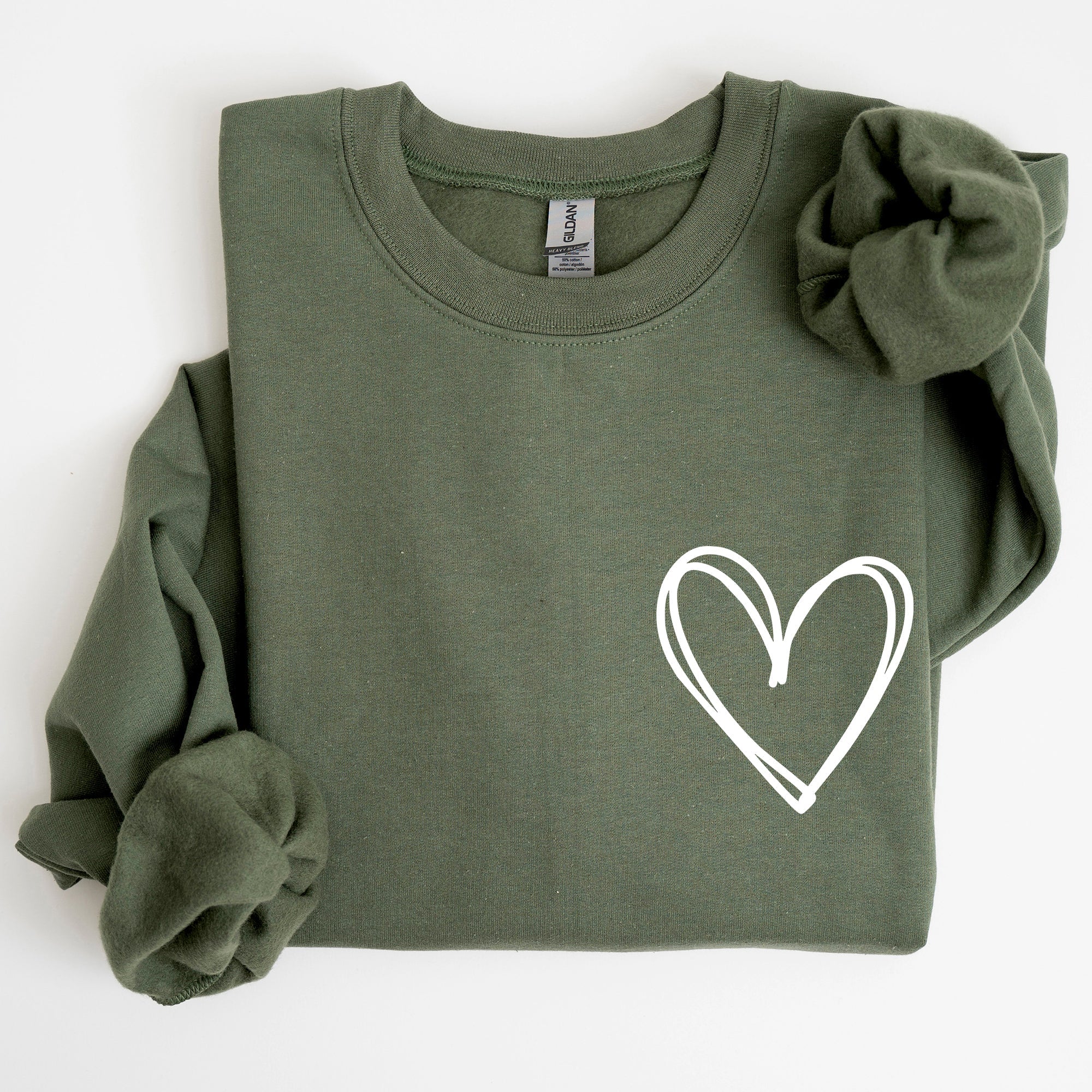 Double Heart Pocket Print St Patrick's Day Celebration Seasonal Cozy Soft Sweatshirt