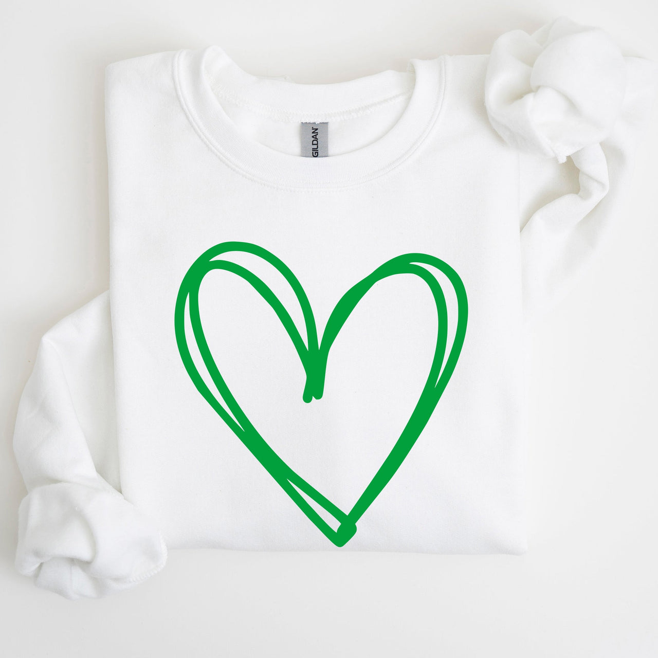 Double Heart St Patrick's Day Graphic Cozy Fleece Edition Premium Heathered Warm Sweatshirt