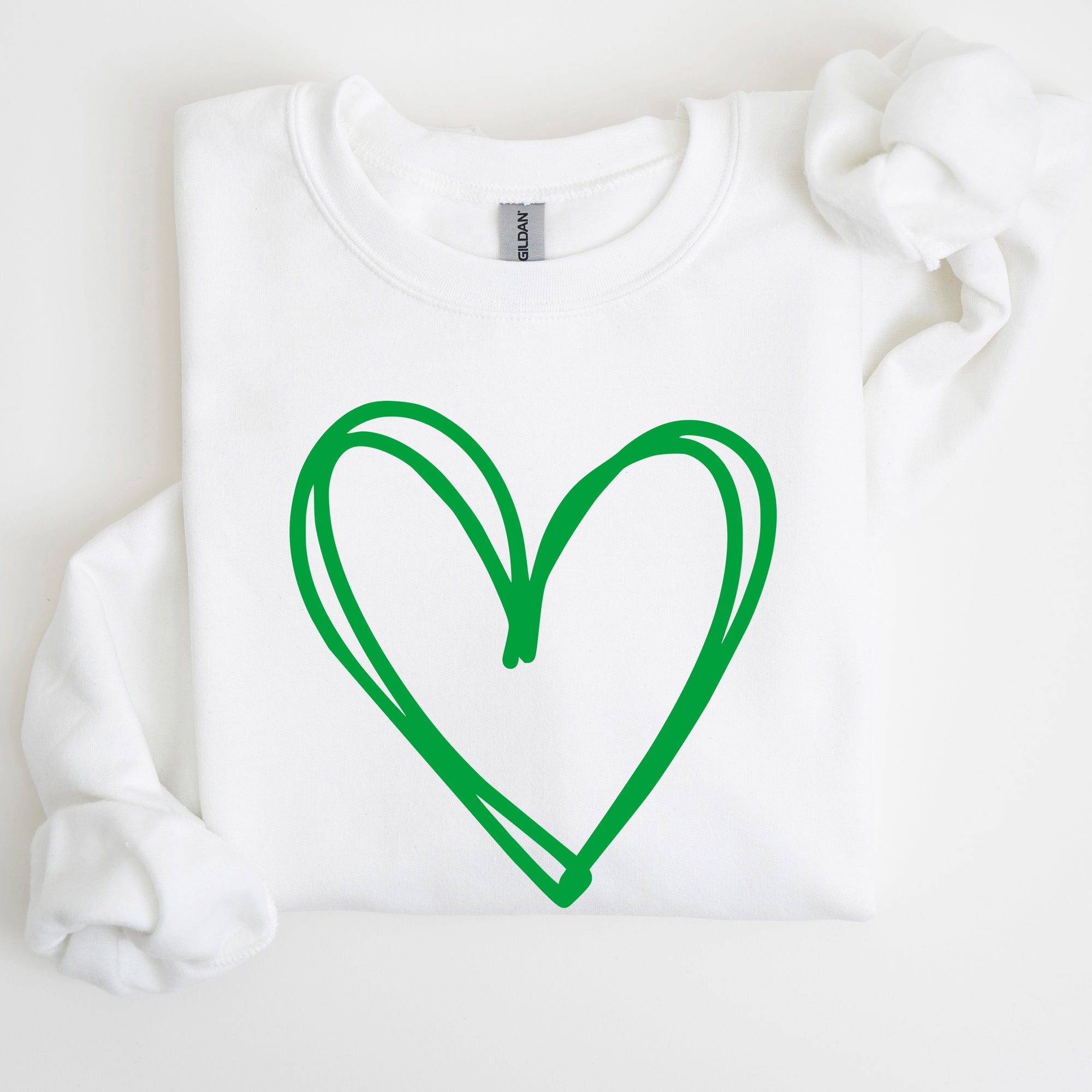 Double Heart St Patrick's Day Graphic Cozy Fleece Edition Premium Heathered Warm Sweatshirt