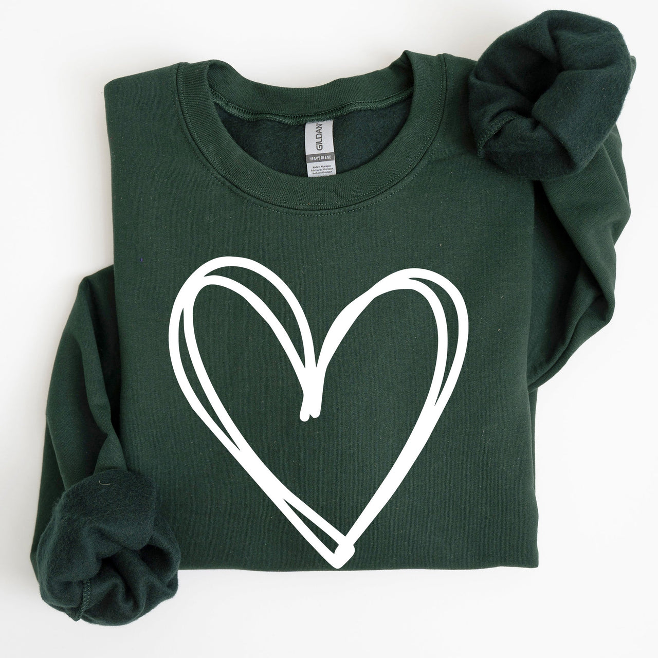 Double Heart St Patrick's Day Graphic Cozy Fleece Edition Premium Heathered Warm Sweatshirt