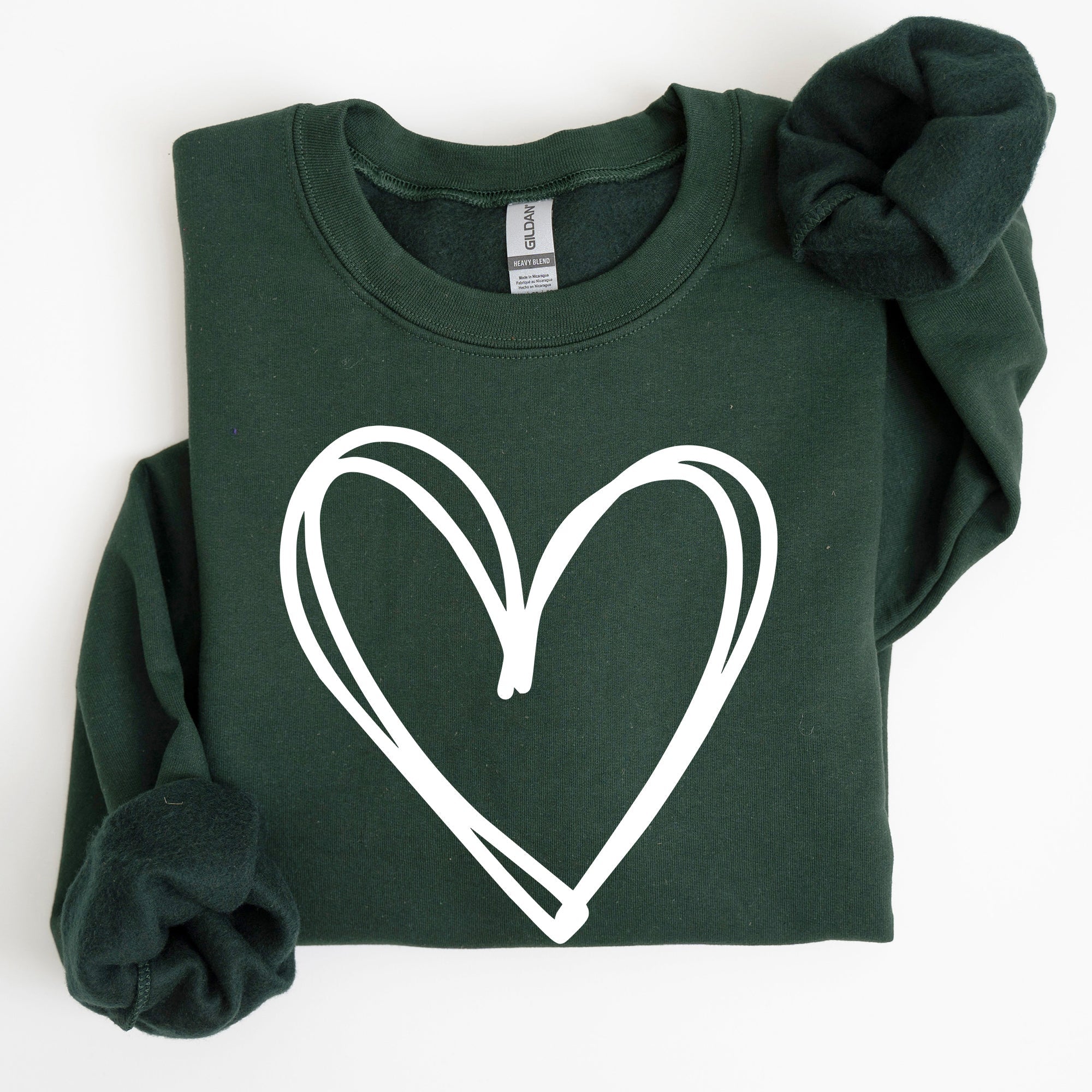 Double Heart St Patrick's Day Graphic Cozy Fleece Edition Premium Heathered Warm Sweatshirt