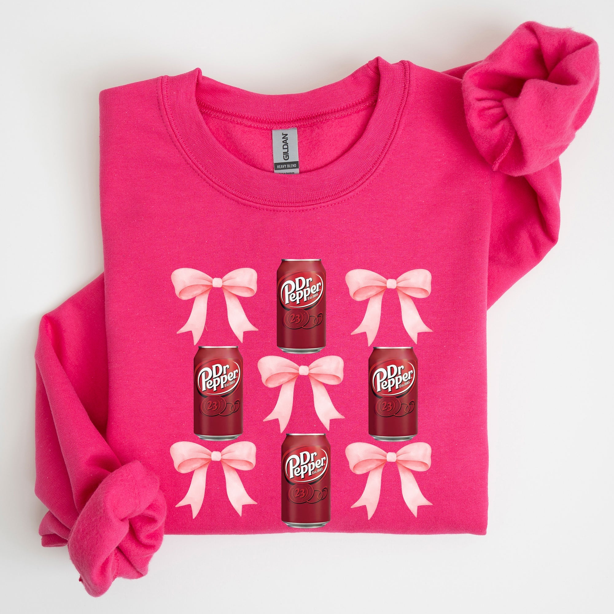 Dr Pepper Soft Drink Coquette Preppy Soda Pop Bows Vintage Logo Pattern Sweatshirt