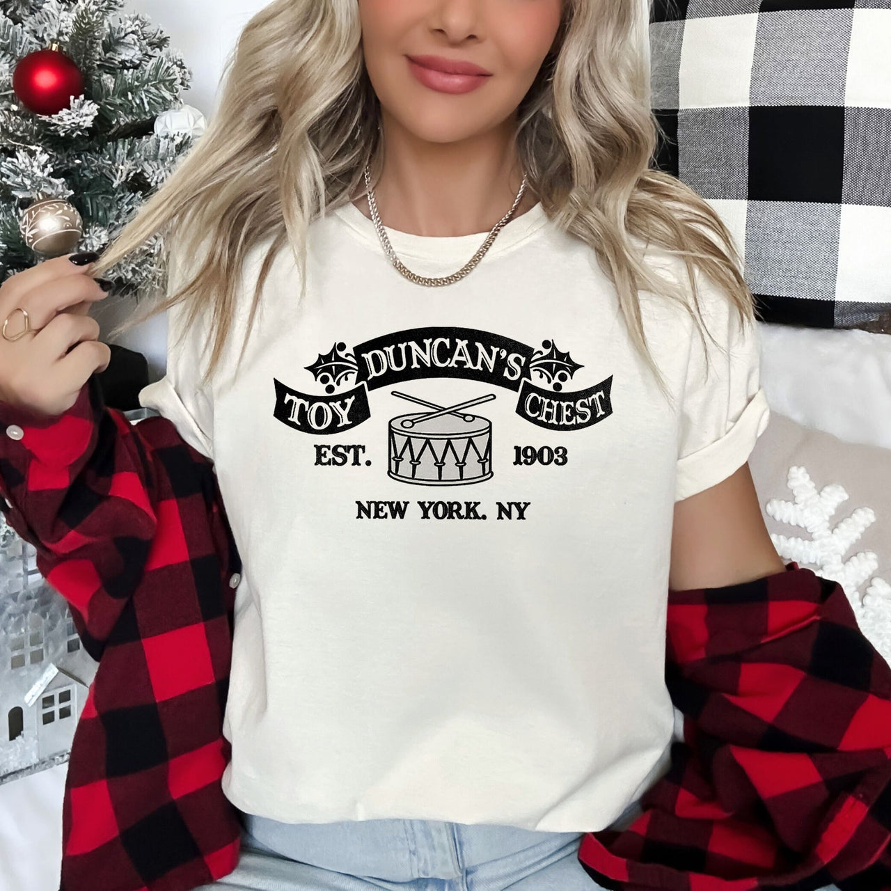 Duncan's Toy Chest Home Alone Christmas Classic Movie Reference Iconic Holiday Graphic Tee