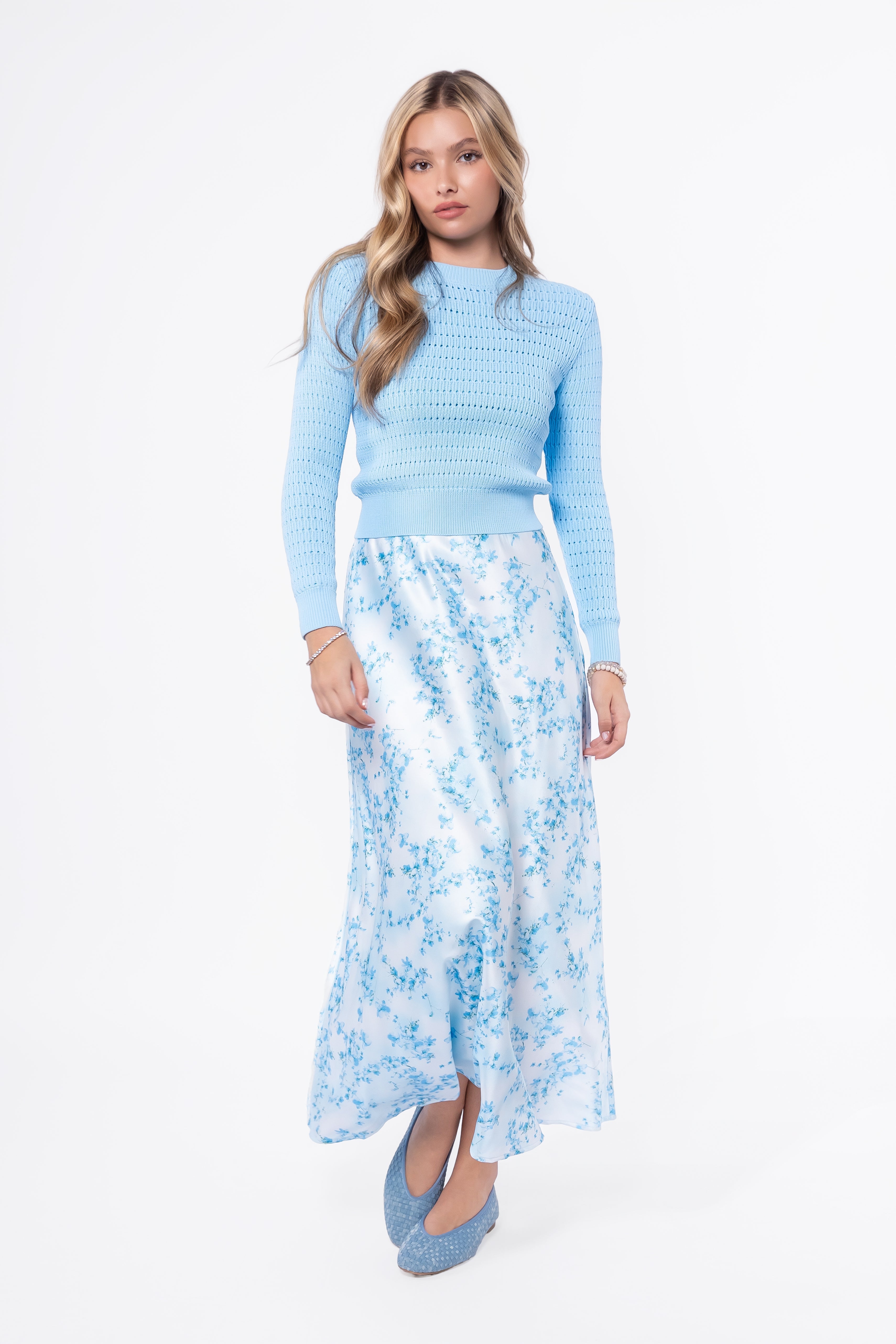 Lisa Skirt (Blue Flower)