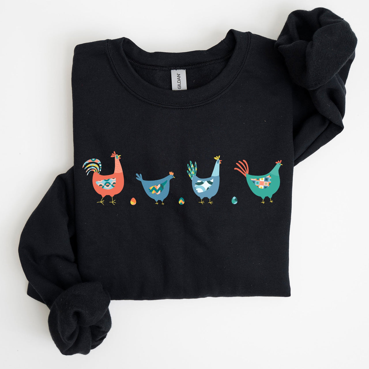 Easter Chickens And Eggs Graphic Sweatshirt