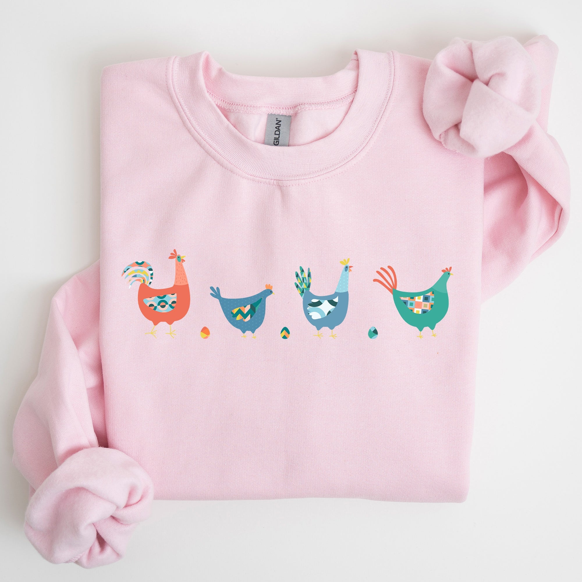 Easter Chickens And Eggs Graphic Sweatshirt