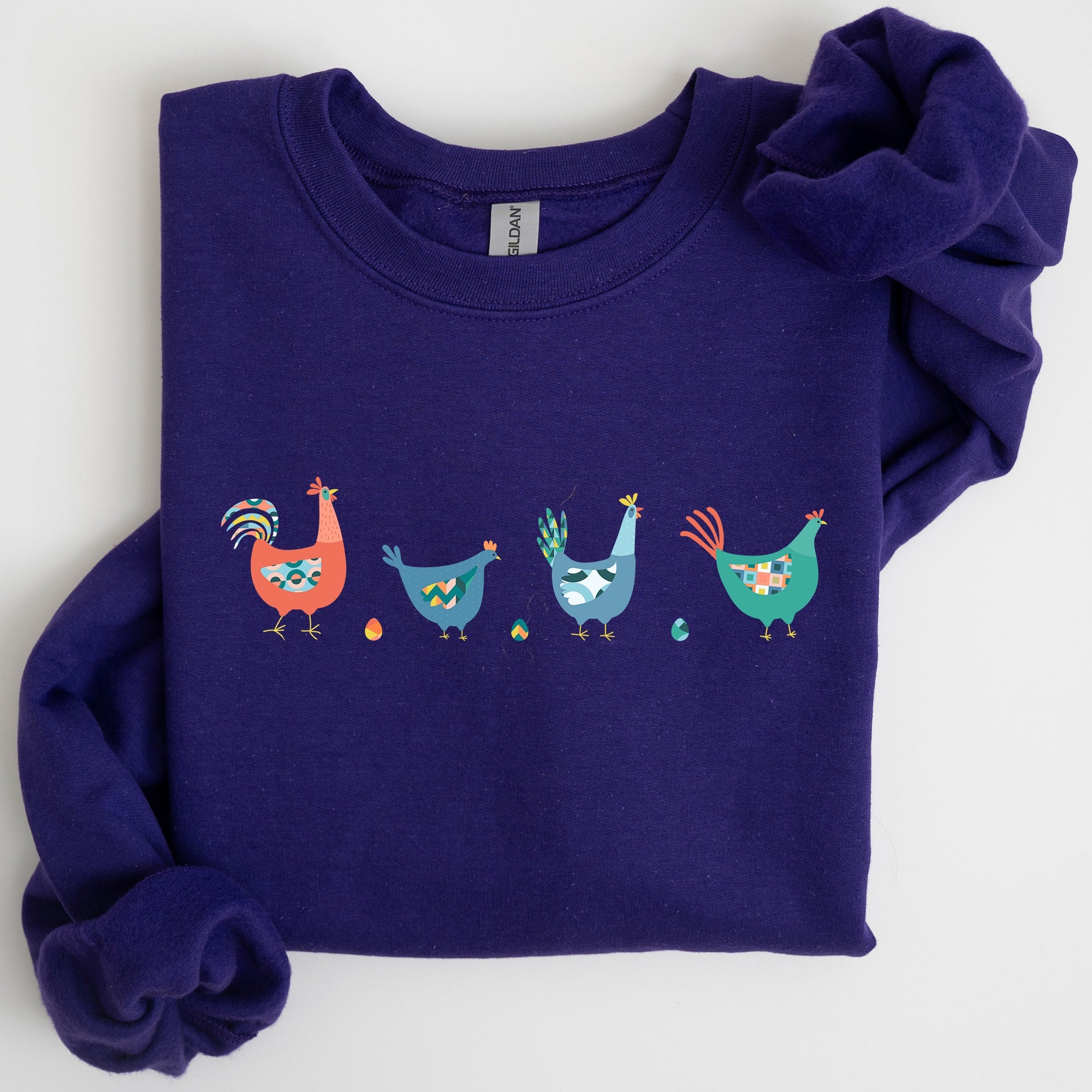 Easter Chickens And Eggs Graphic Sweatshirt