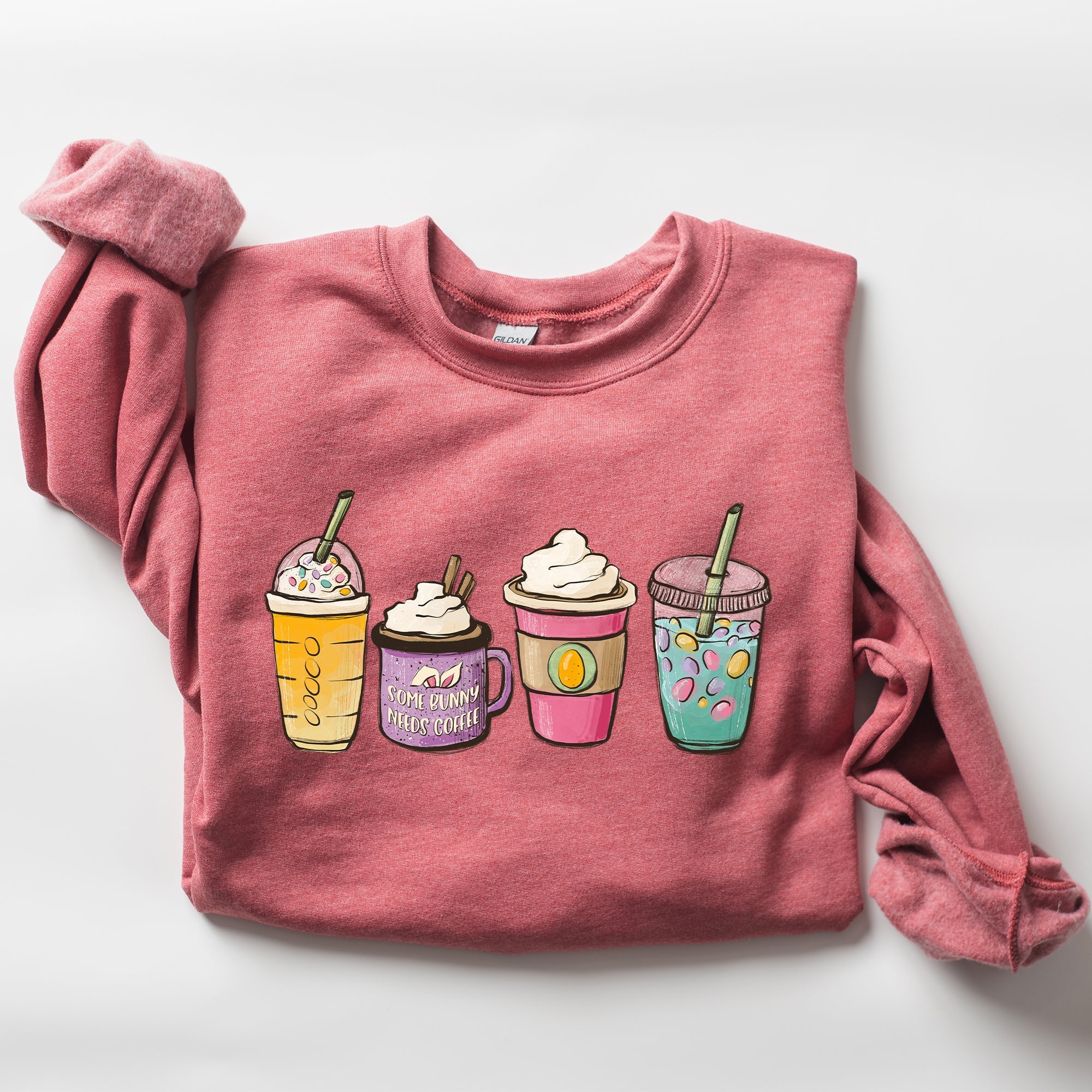 Easter Coffee Lovers Coffee Drinks Cozy Caffeine Theme Print For Morning Rituals Sweatshirt