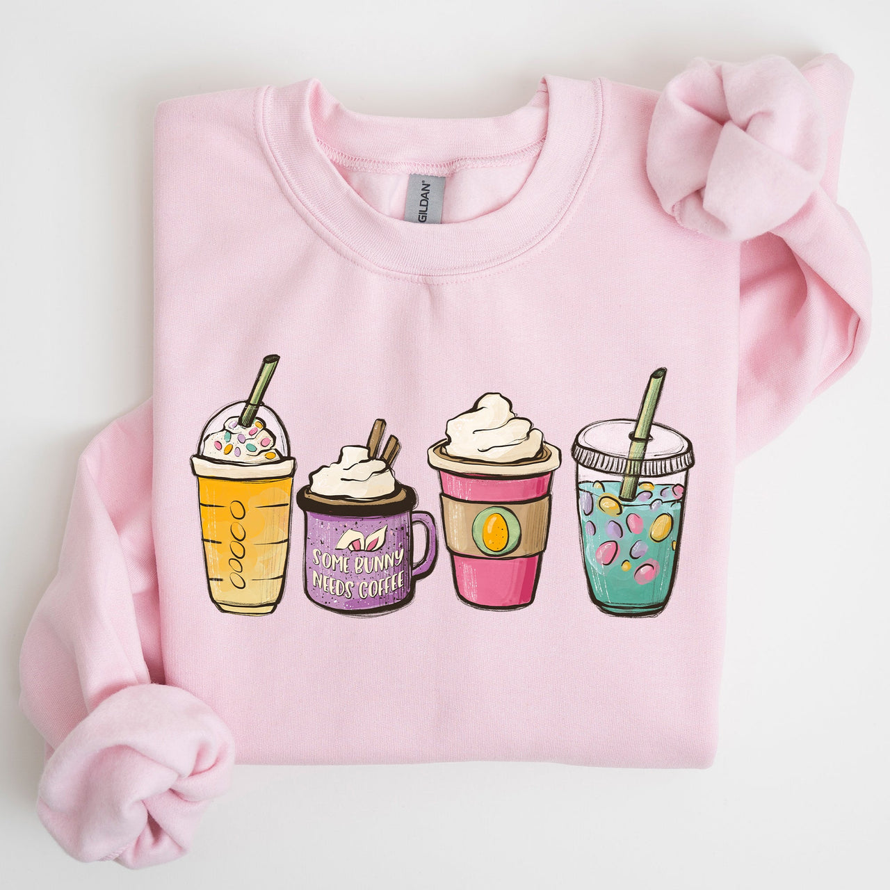 Easter Coffee Lovers Coffee Drinks Cozy Caffeine Theme Print For Morning Rituals Sweatshirt