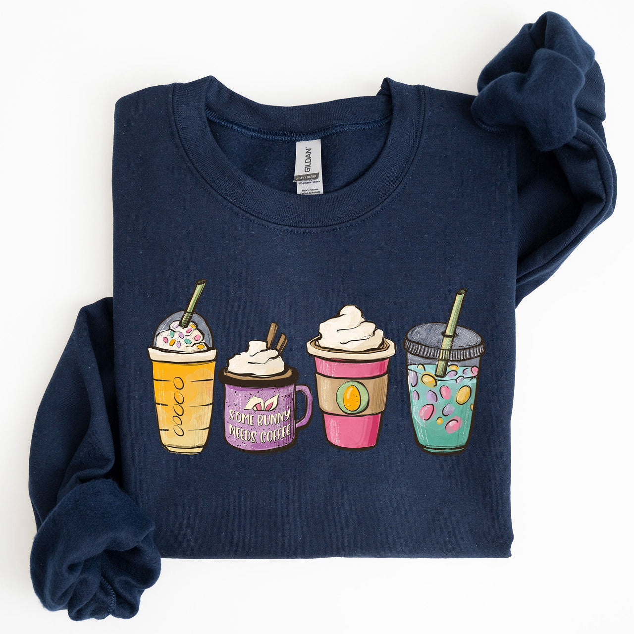 Easter Coffee Lovers Coffee Drinks Cozy Caffeine Theme Print For Morning Rituals Sweatshirt