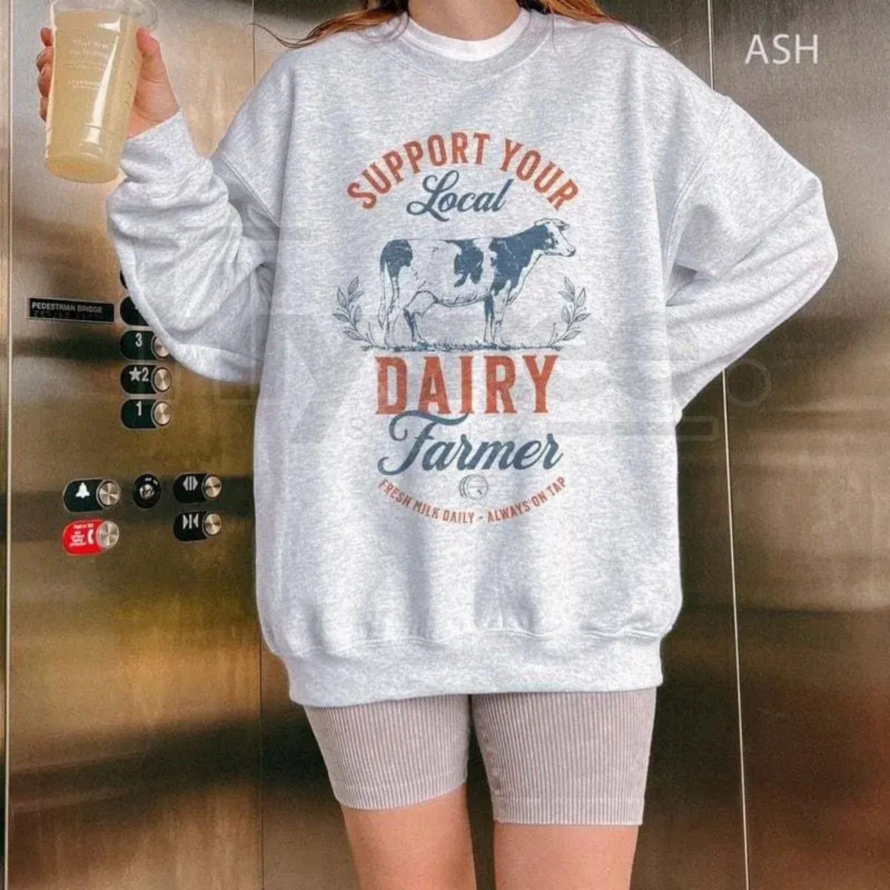 Eat Local Breastfeeding Sweatshirt: Funny Moms Boobery Crewneck for Nursing Moms