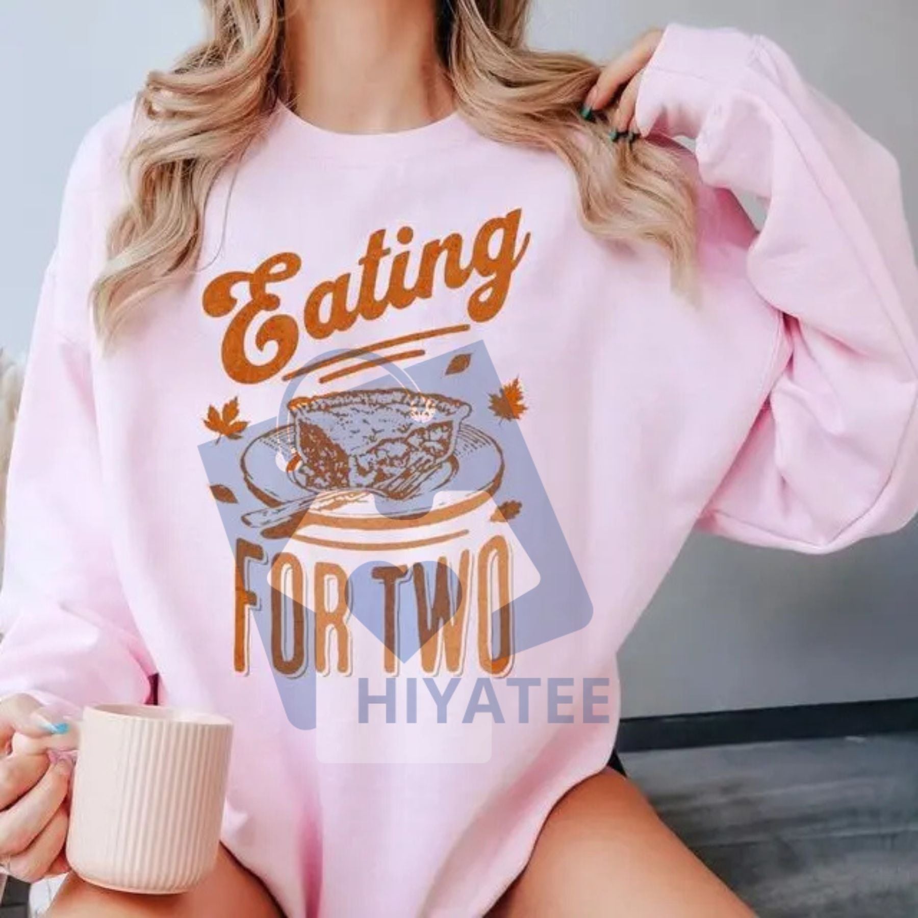 Eating for Two Thanksgiving Pregnancy Announcement Sweatshirt – Fall Baby Reveal Shirt, Fall Maternity Top